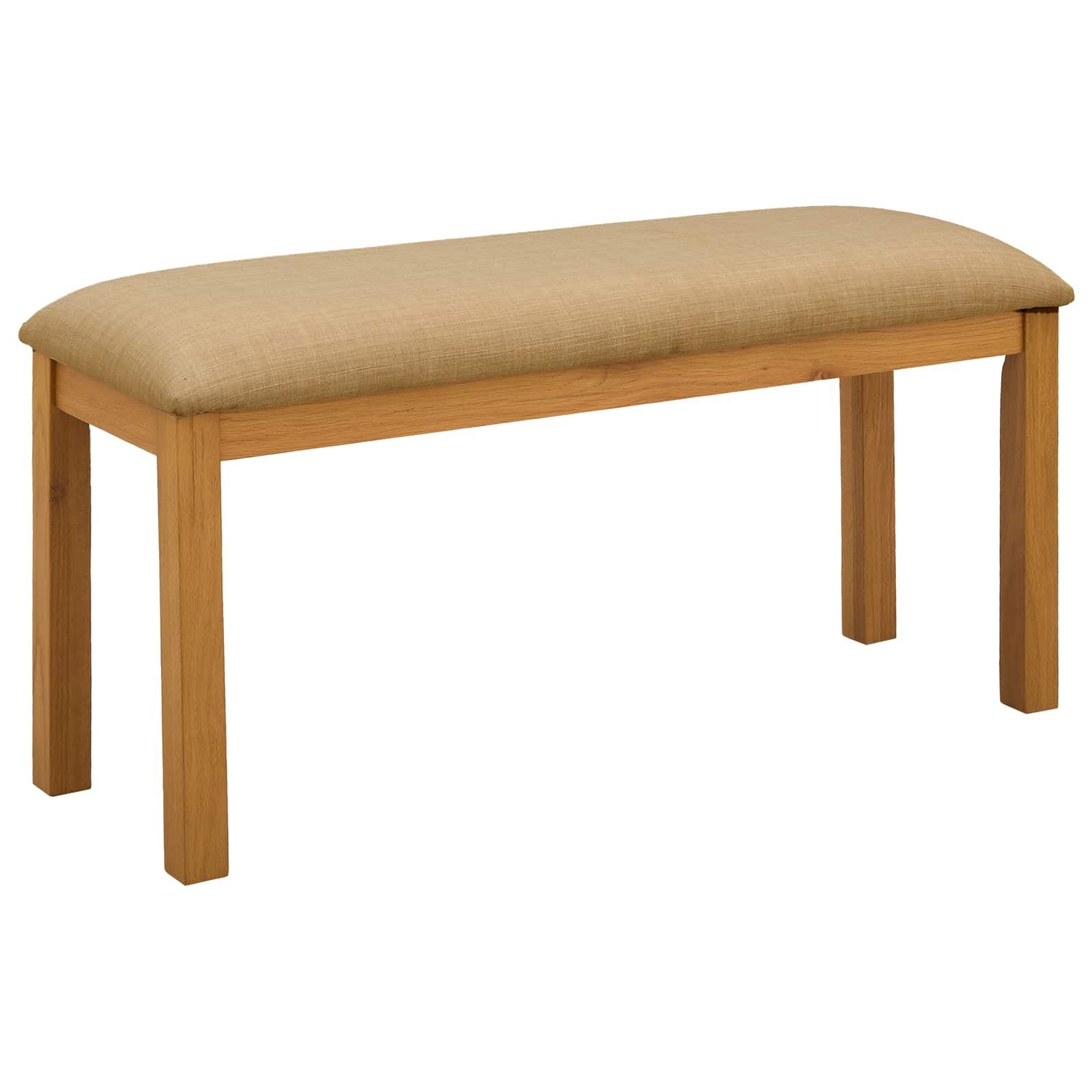 vidaXL Essbank Esstischbank 95 x 32 x 45 cm Massivholz Eiche Beige (1-St)