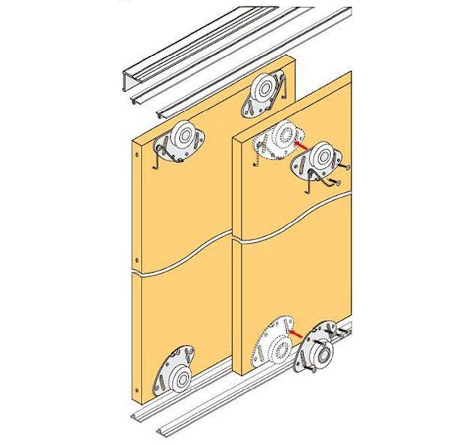 Feldmann-Wohnen Kleiderschrank Play (Play, 1-St., Schwebetürenschrank) 130x45x200cm schwarz old style dark 2-türig. € 655,00, (€ 655,00 pro 1 Stk).