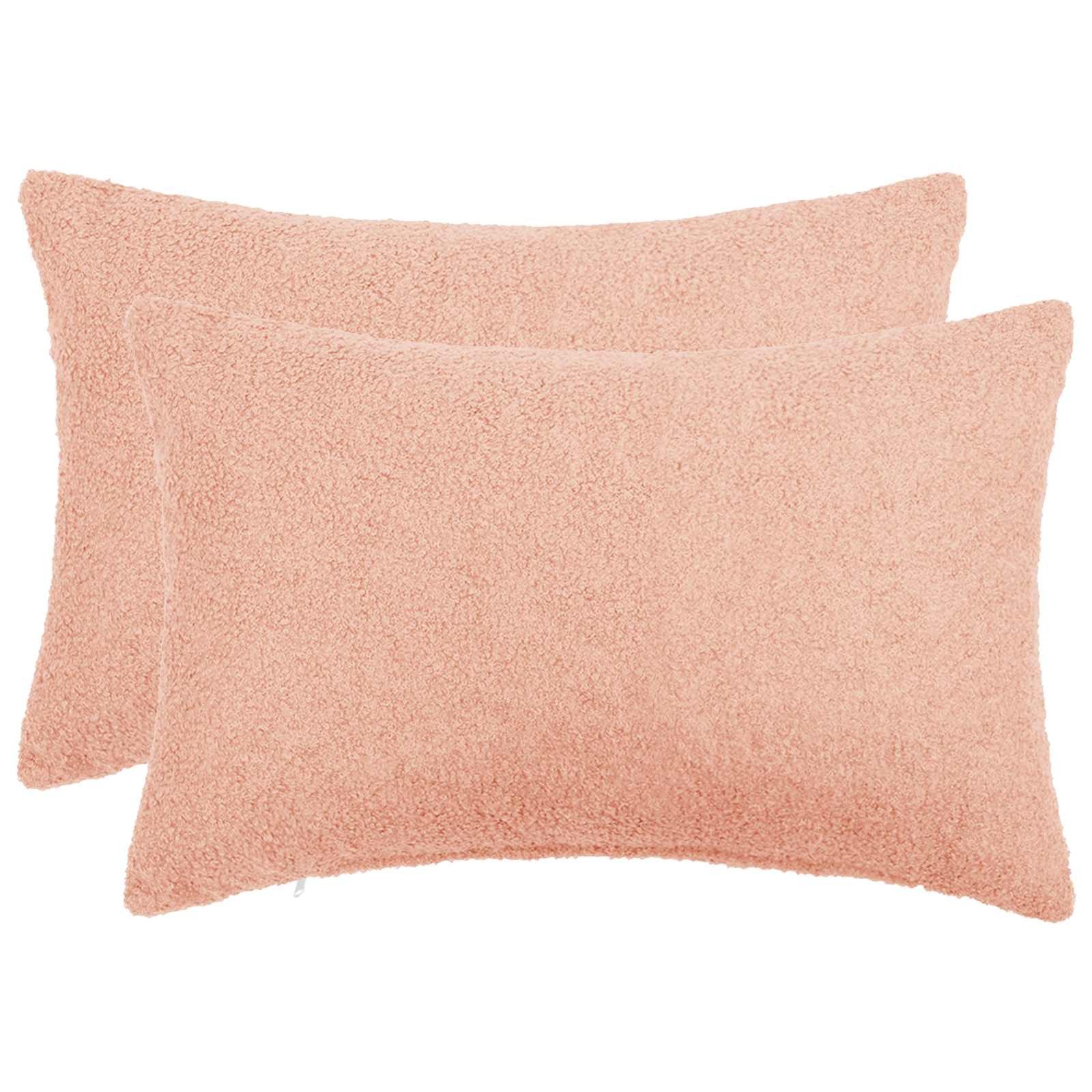 vidaXL Kissenbezug Kissenbezug 2 pcs HEERLEN Rosa 50 x 70 cm Bouclé, (2 Stück)