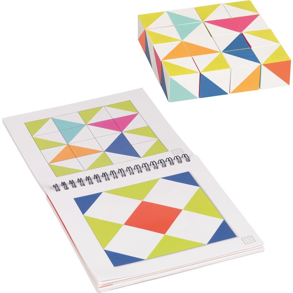 goki Mosaik Legespiel Holz Lernspiel Puzzle 17 teilig ab 4 Jahre Spielbausteine, Fördert Konzentration und logisches Denken