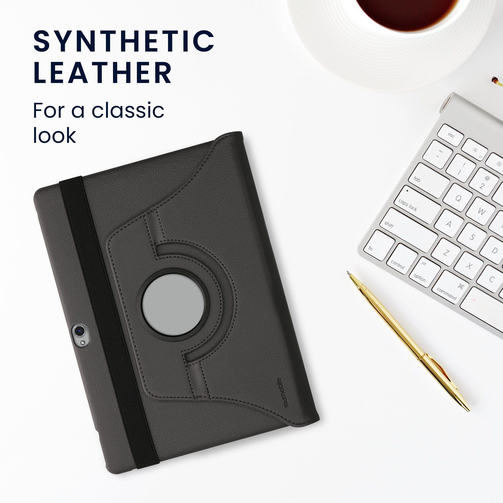 kwmobile Etui Hülle für Huawei MediaPad M2 10.0, 360° Tablet Schutzhülle Cover Case aus Kunstleder