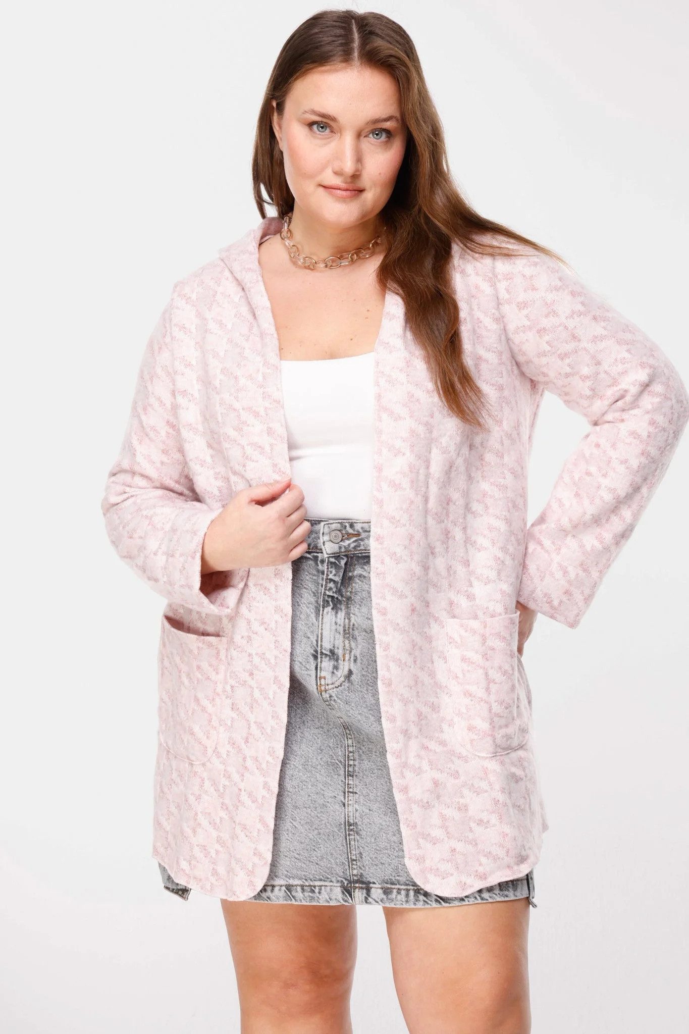 Blusenjacke Strickjacke mit Taschen