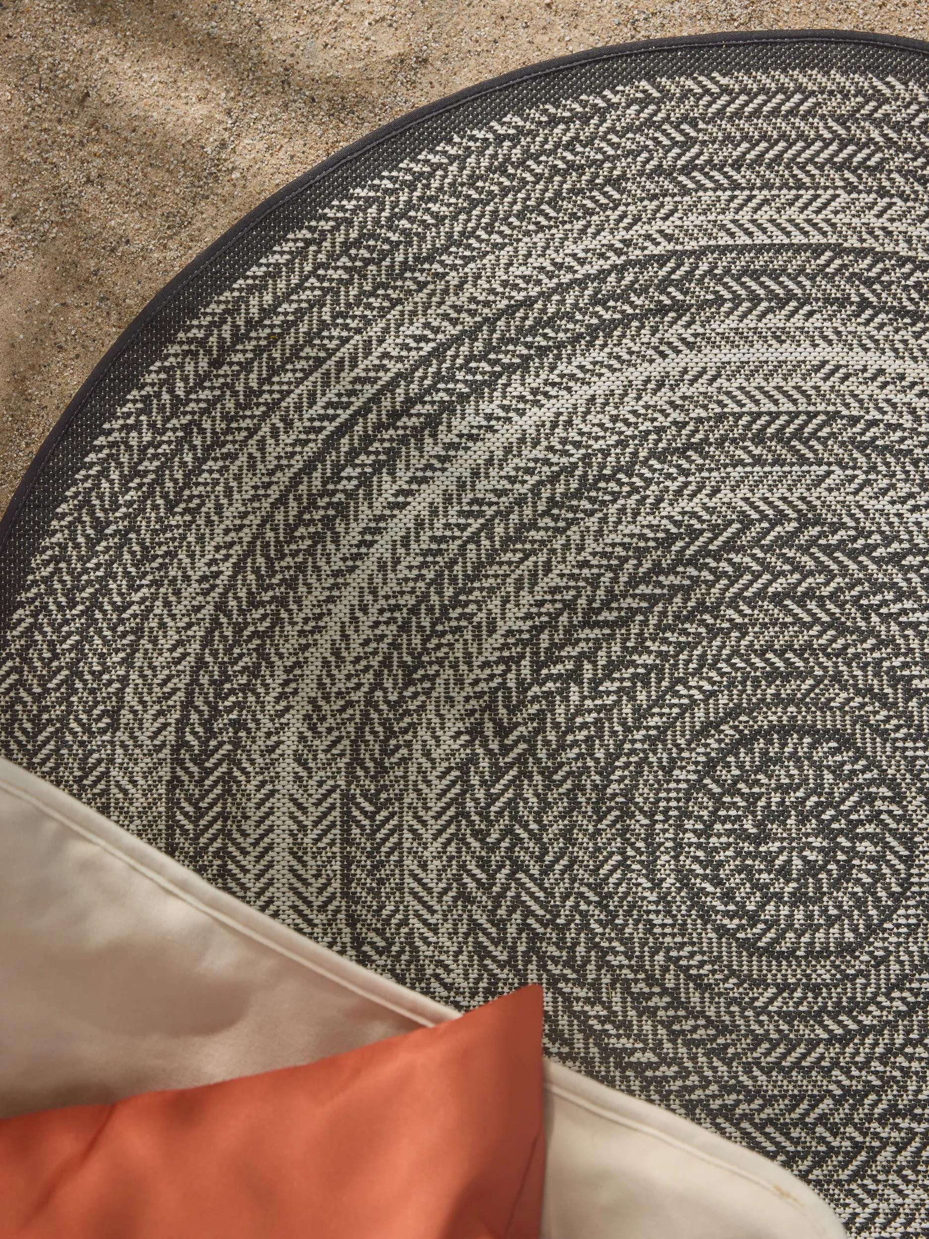 benuta Outdoorteppich Metro, rund, Höhe: 5 mm, In- & Outdoorteppich, Robust für Garten, Terrasse, Balkon, Küche