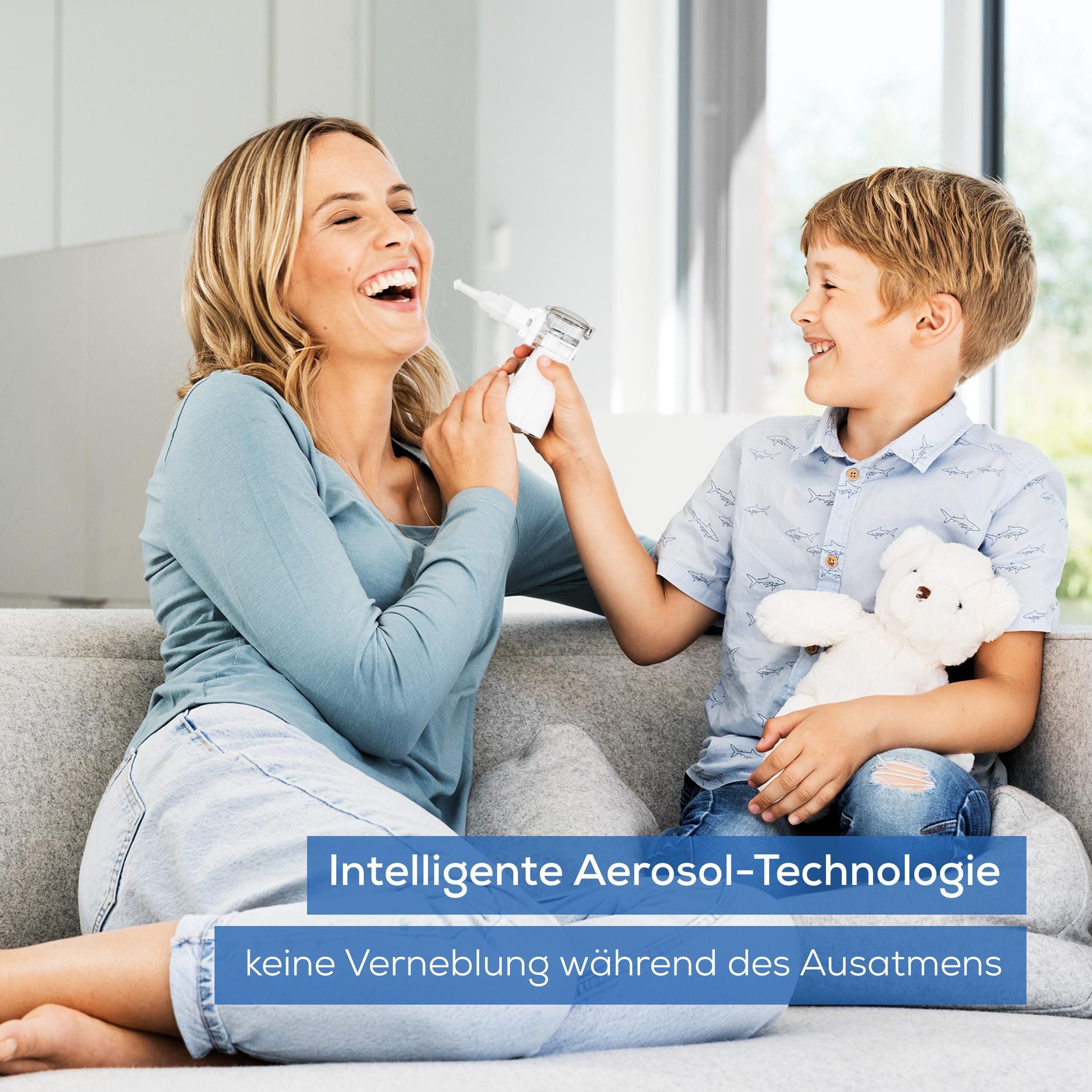 BEURER Inhalationsgerät IH 57 mit leistungsstarkem Akku für kabellose Anwendung, Zur Behandlung bei Erkältung, Asthma und anderen Atemwegserkrankungen
