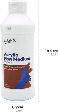Mont Marte Bastelfarbe PREMIUM Flow Medium, Acrylfarben Malmittel, in 500 ml mit Klappdeckel, Vermischbar & perfekt auf Acrylfarben abgestimmt, für weichere Farben