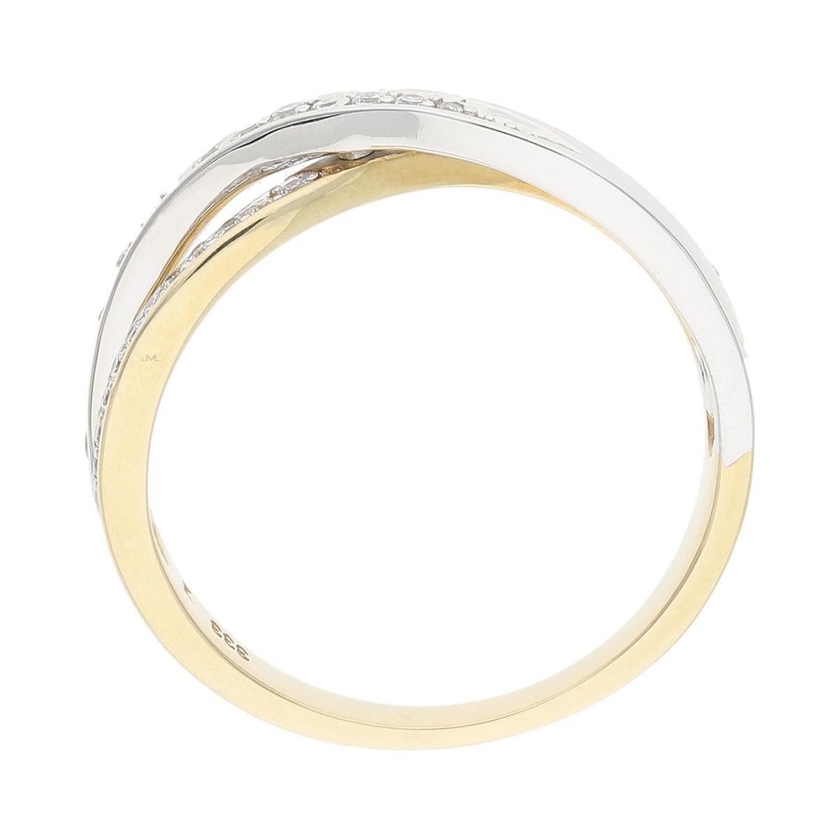 JuwelmaLux Fingerring JuwelmaLux Ring Bicolor Gold 333 mit Zirkonia JL10-07-0147 (kein Set, 1-tlg)