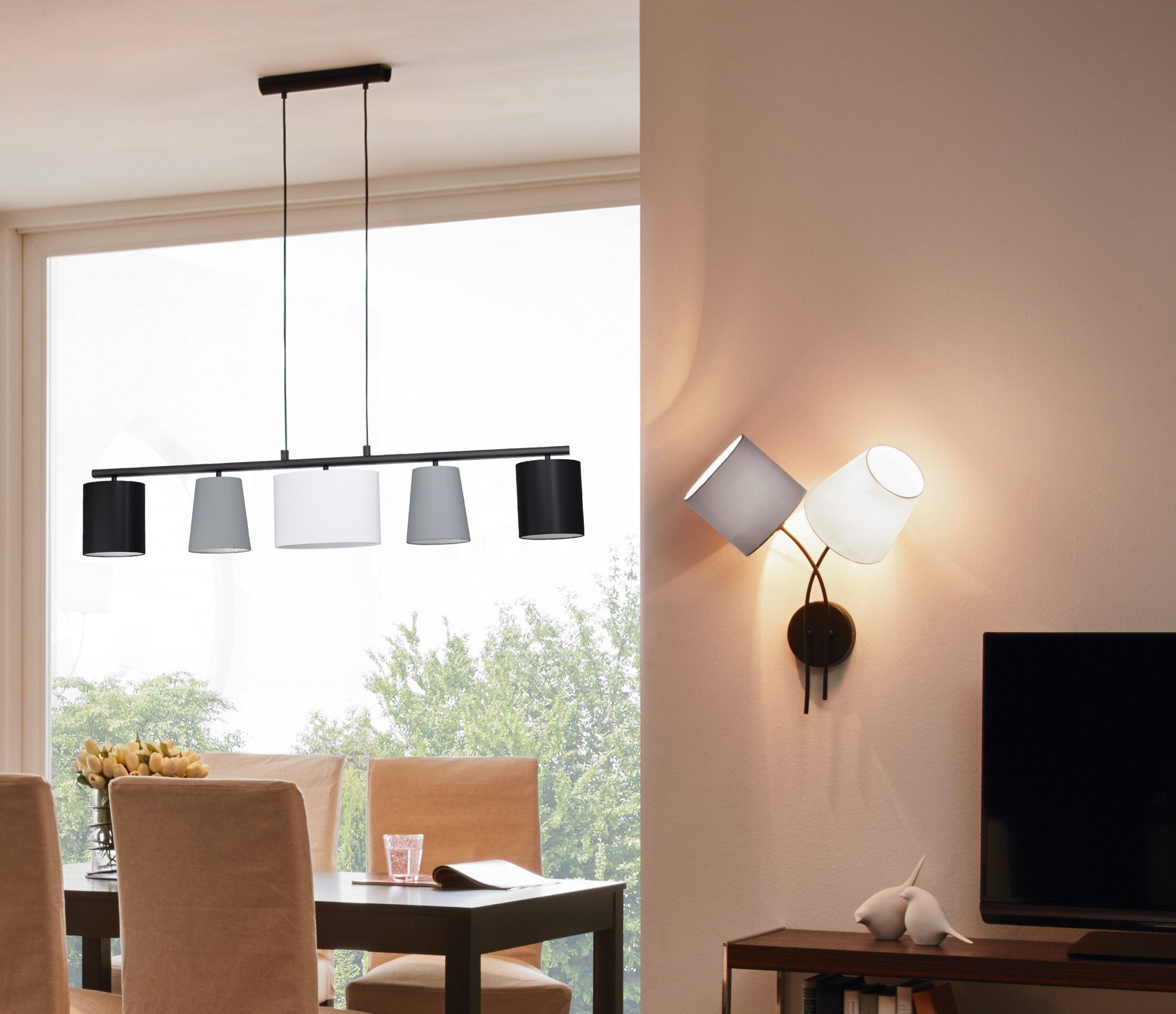 EGLO Wandleuchte ALMEIDA, Leuchtmittel wechselbar, ohne Leuchtmittel, schwa günstig online kaufen