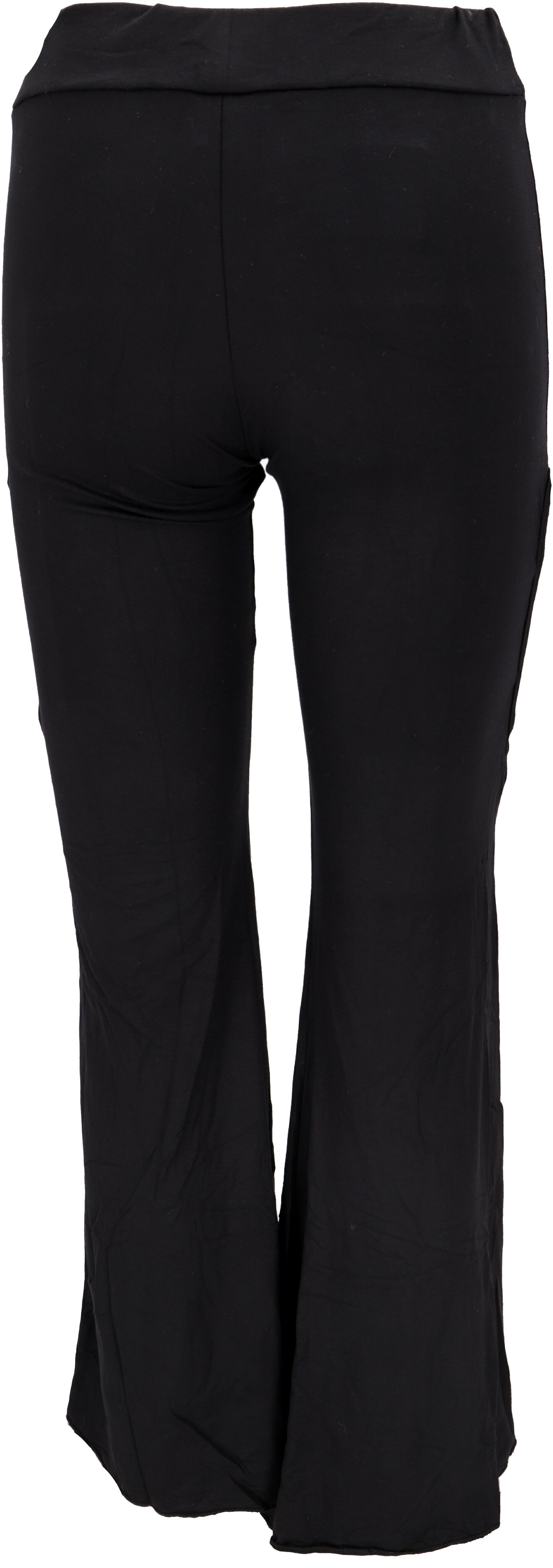 Guru-Shop Hose & Shorts Leggings mit Schlag, Boho Schlaghose cut out -.. alternative Bekleidung – Bild 4 von 5