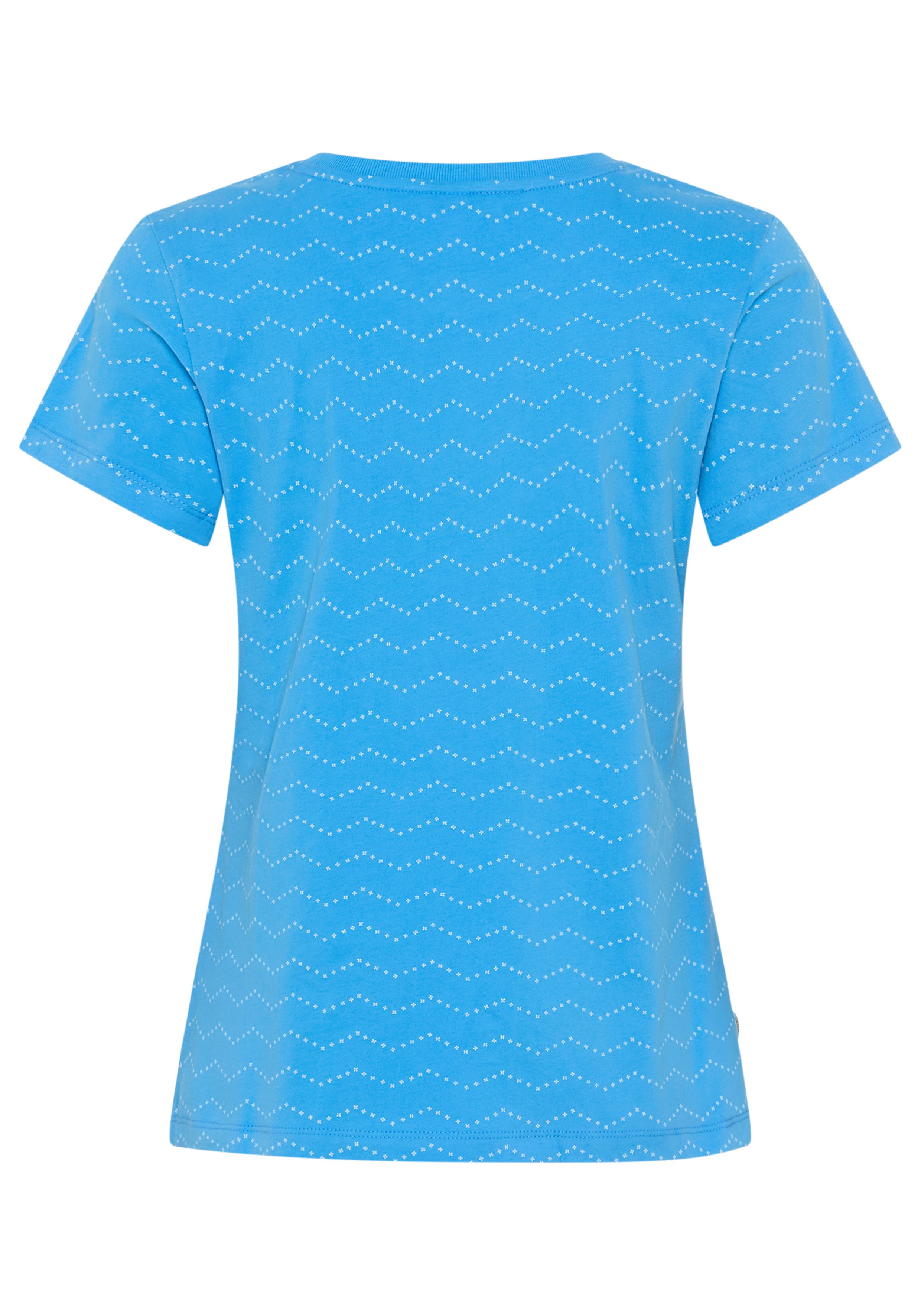 Ragwear Kurzarmshirt MINTTA ZIG ZAG O in Zick-Zack-Optik mit Markenschriftzug am Ausschnitt – Bild 5 von 5