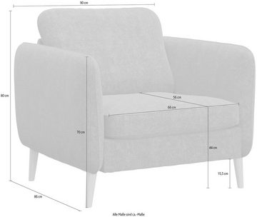 INOSIGN Sessel Ikano, Massivholz Konstruktion, Wellenunterfederung im Sitz