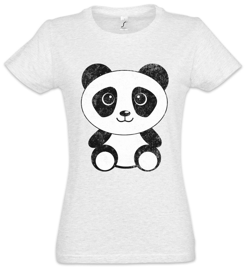 Urban Backwoods Print-Shirt Panda I Damen T-Shirt Comic Look Bear Bär Cutie günstig online kaufen