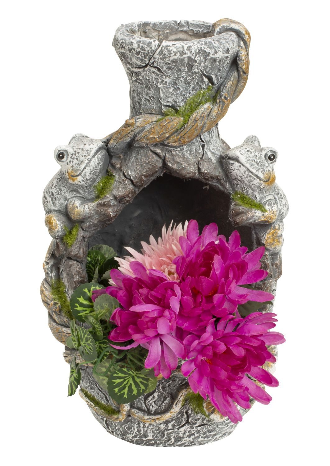 Pflanzkübel Pflanztopf Froschzauber Vase Grau Magnesia 37cm