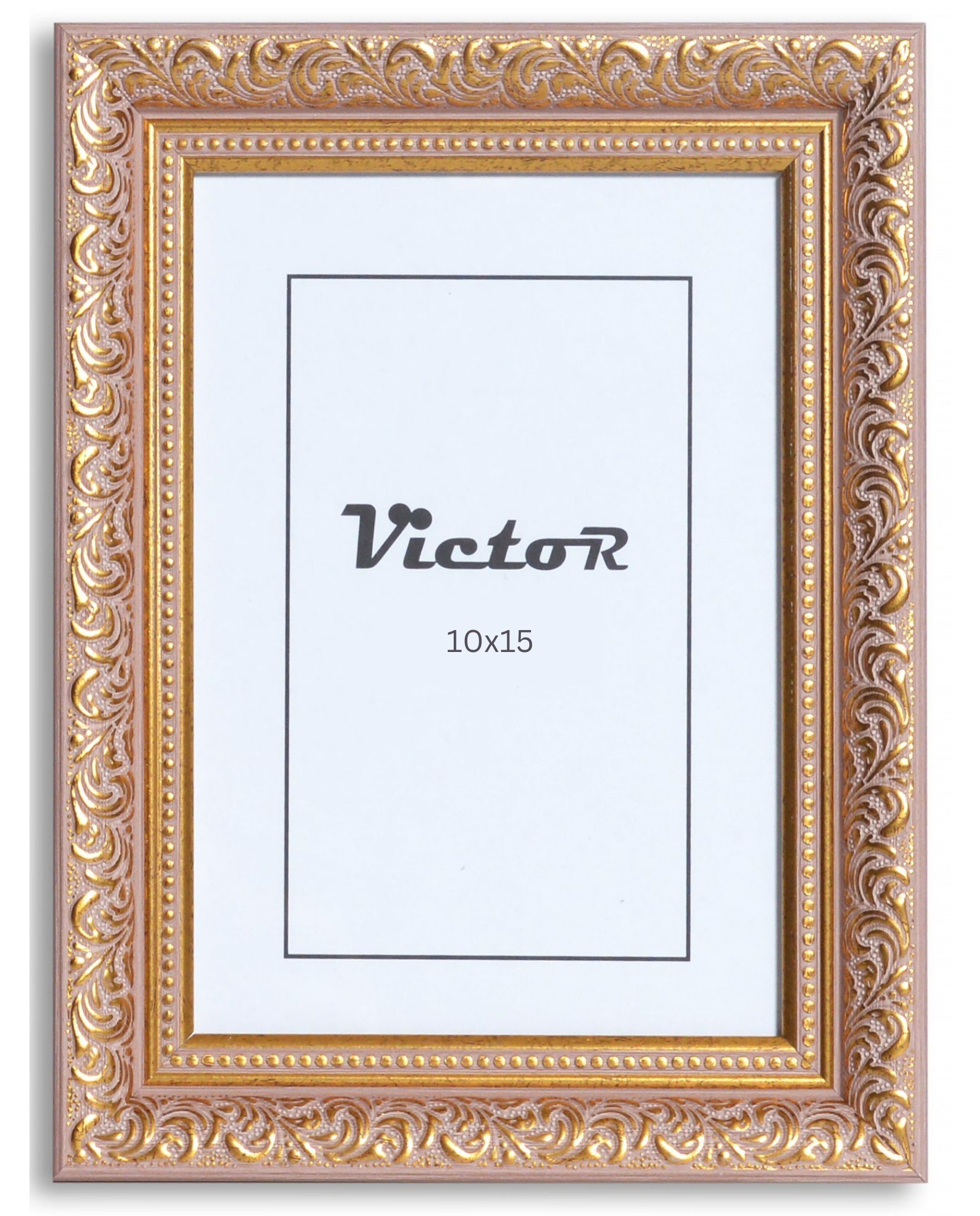 Victor (Zenith) Bilderrahmen Rubens, Bilderrahmen 10x15 cm Rose Gold A6, Bilderrahmen Barock, Antik