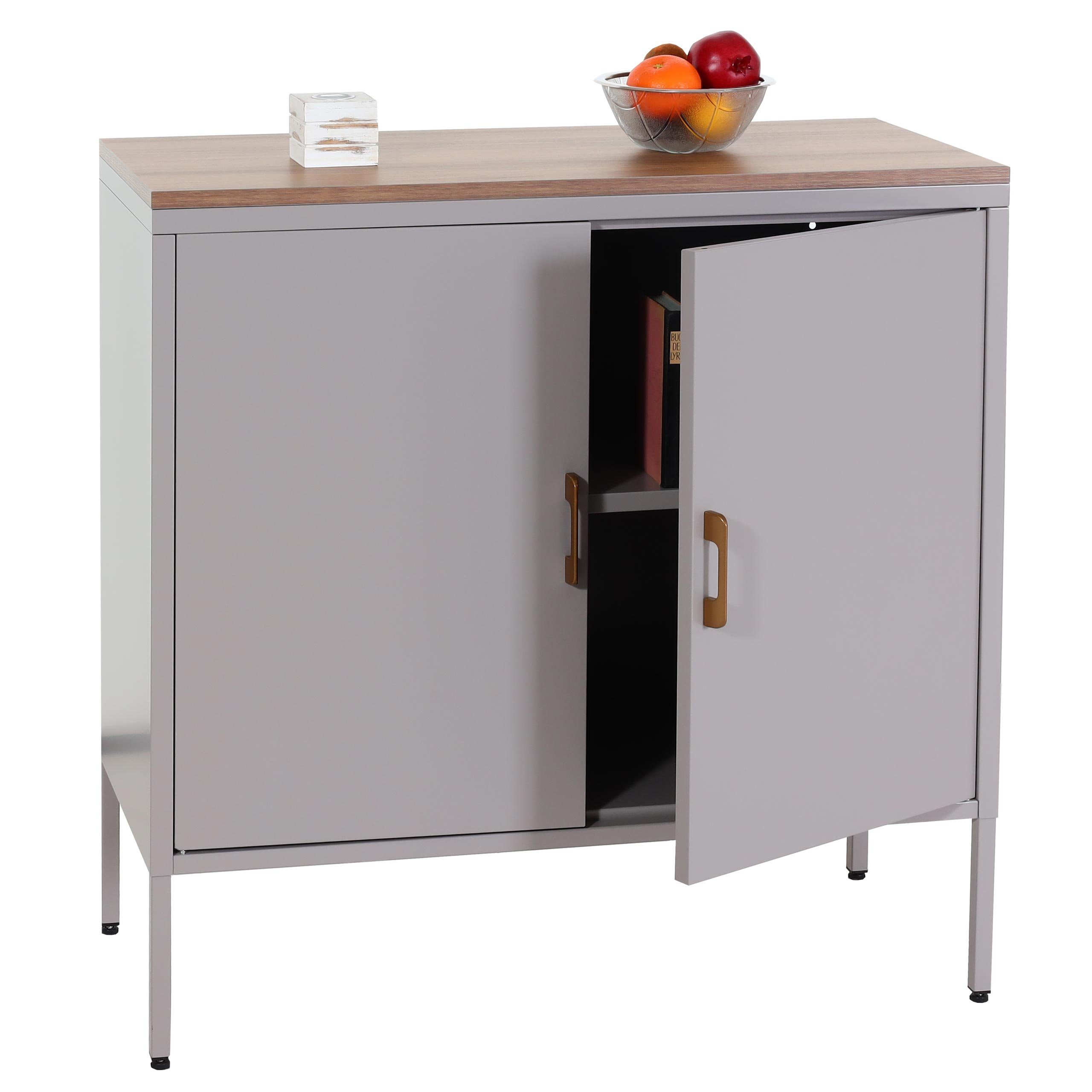 MCW Kommode MCW-L84-K2, Hochwertiges kaltgewalztes Stahlblech, PVC-Kantenschutz