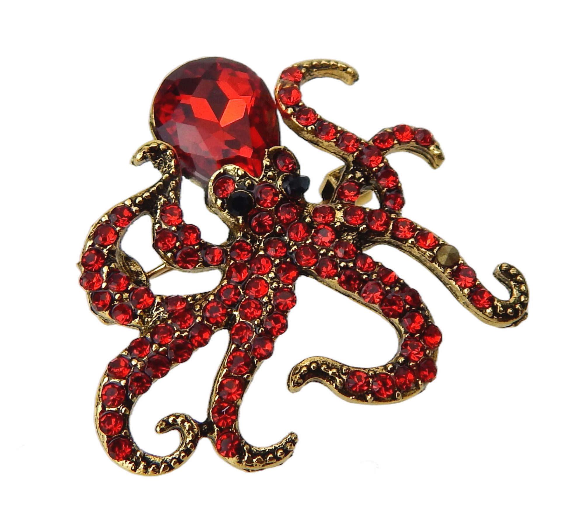 Ella Jonte Brosche, Octopus gold rot günstig online kaufen