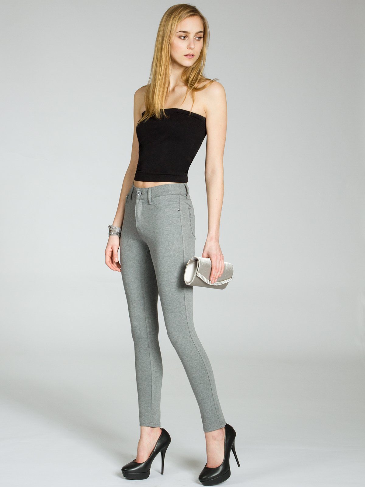 Caspar Leggings HLE026 elegante Damen Stretch günstig online kaufen