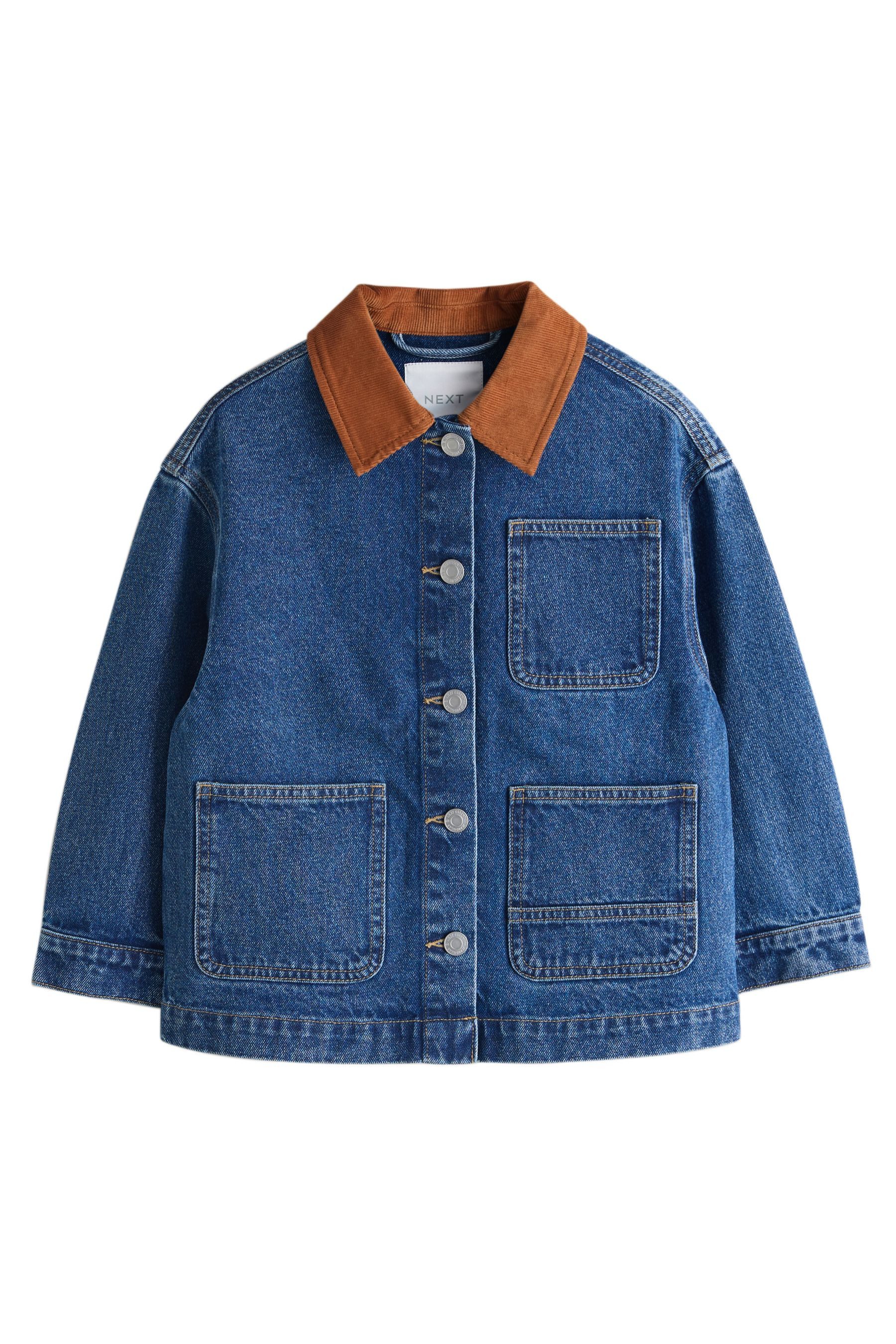 Next Jeansjacke Jacke mit Cordkragen (1-St)