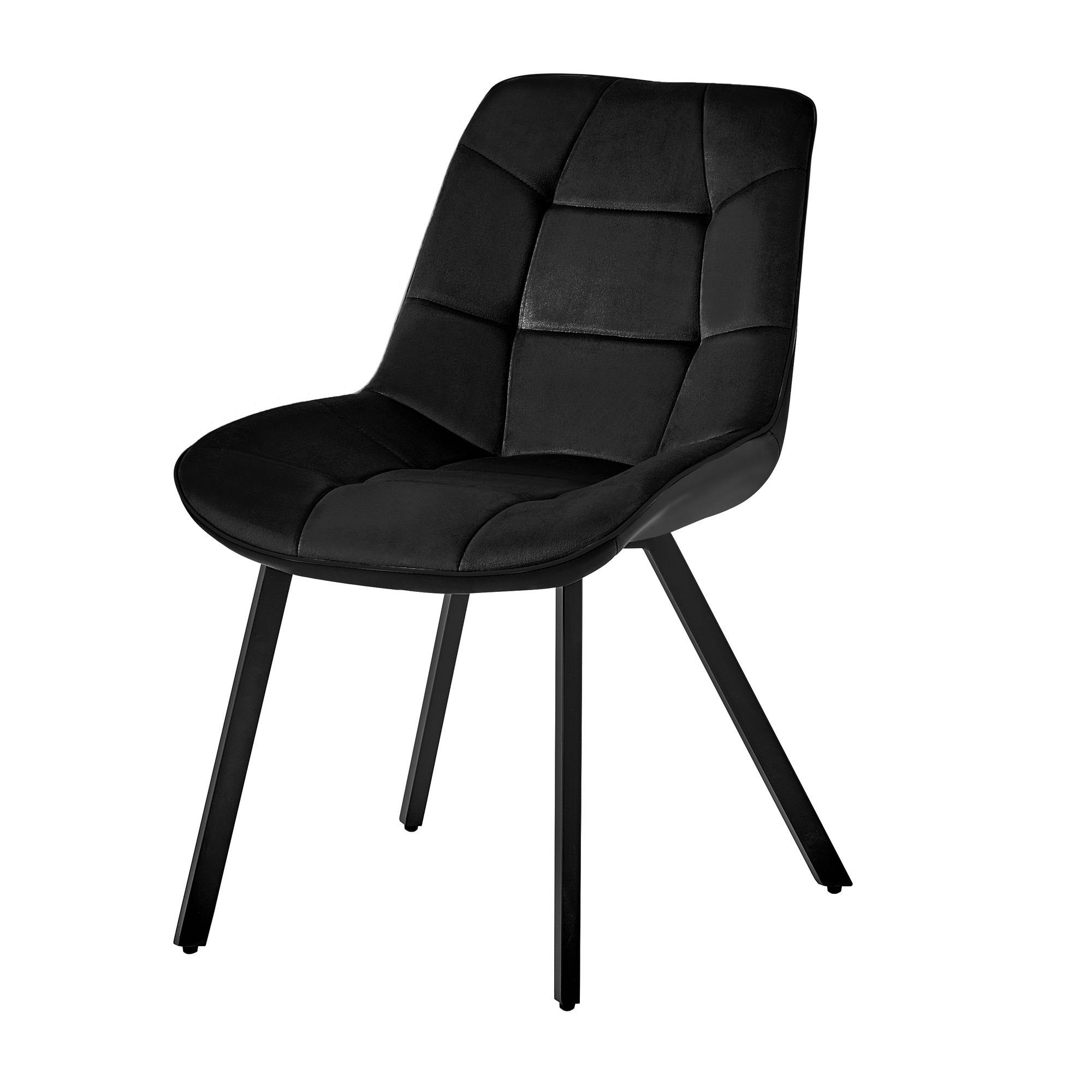 TRISENS Esszimmerstuhl Leonie (1er, 2er, 3er oder 4er Set, 1 St), Polstersessel mit abgestepptem Samtbezug Küchenstuhl in Velvetoptik