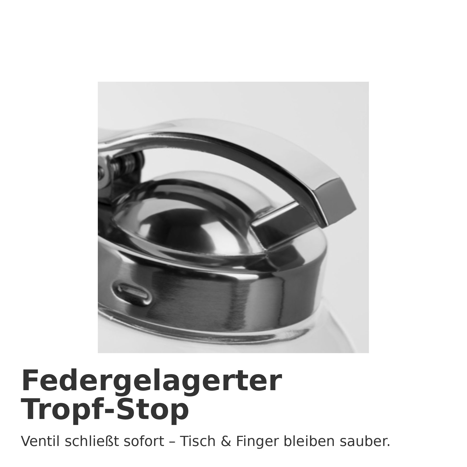 Thiru Honigglas - Sahnegießer/Honigspender - Honigtopf - Einhandbedienung & tropffrei