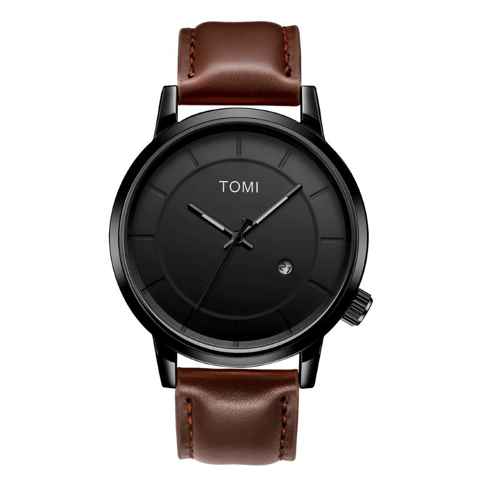 Quarzuhr TOMI Herrenuhr – Minimalistisches Design, 6 Farben, Kalender,Quarz