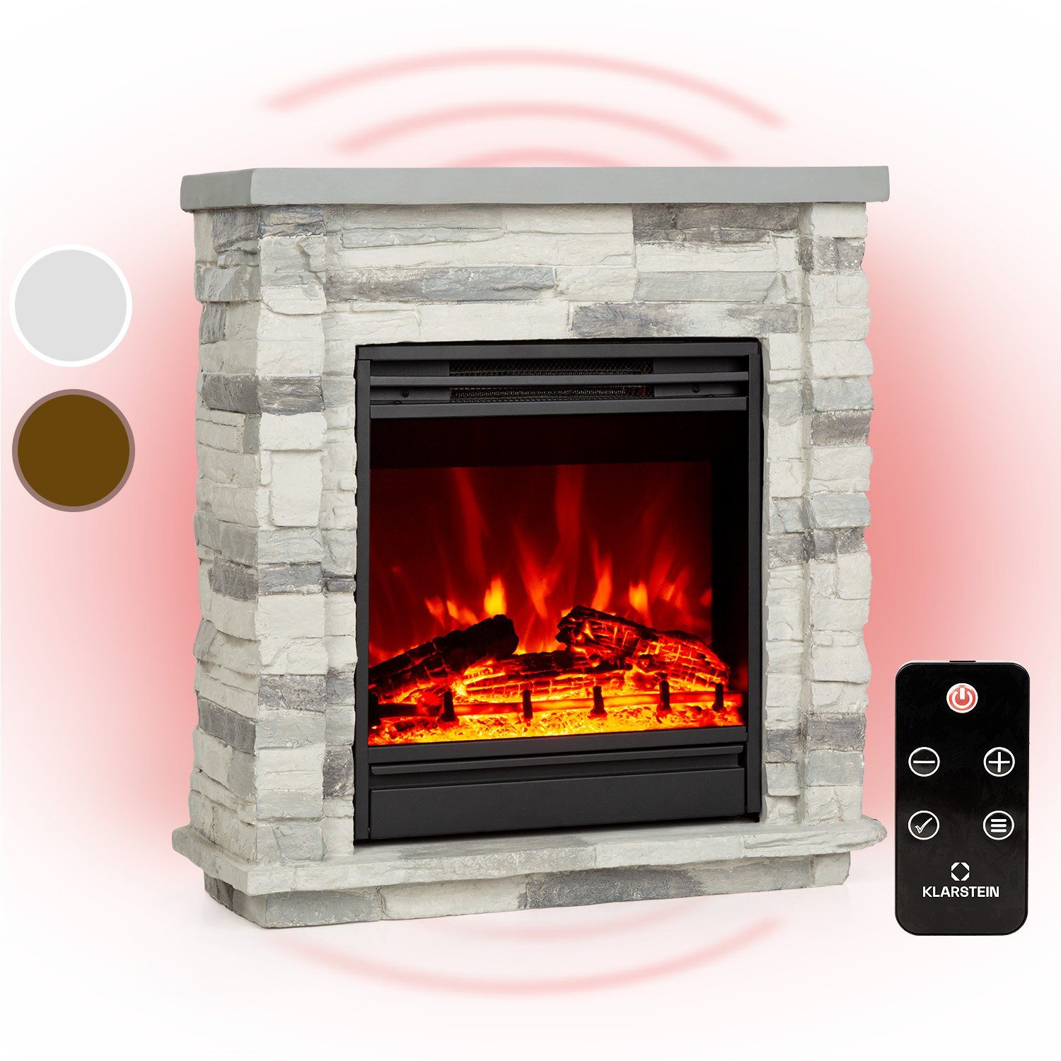 Klarstein Elektrokamin Lienz, elektrischer Kamin mit Heizfunktion Heizlüfte günstig online kaufen