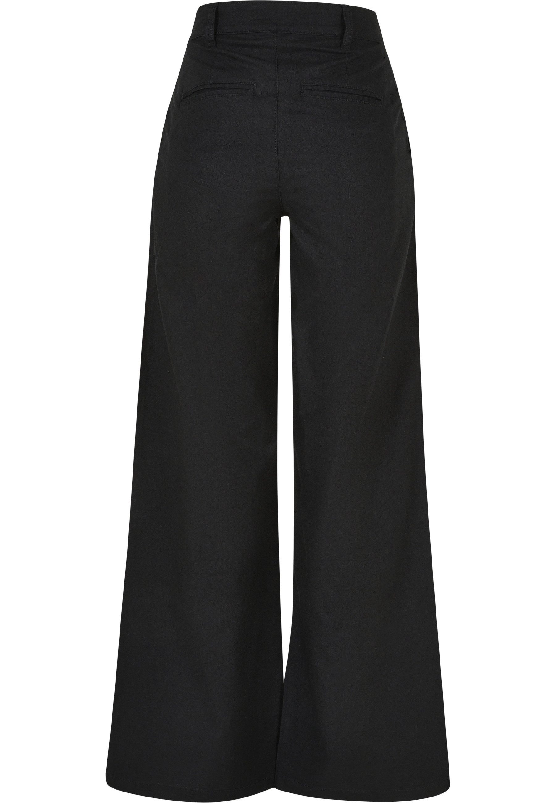 URBAN CLASSICS Trainingshose Urban Classics Damen Ladies High Linen Mixed Wide Leg Pants (1-tlg)