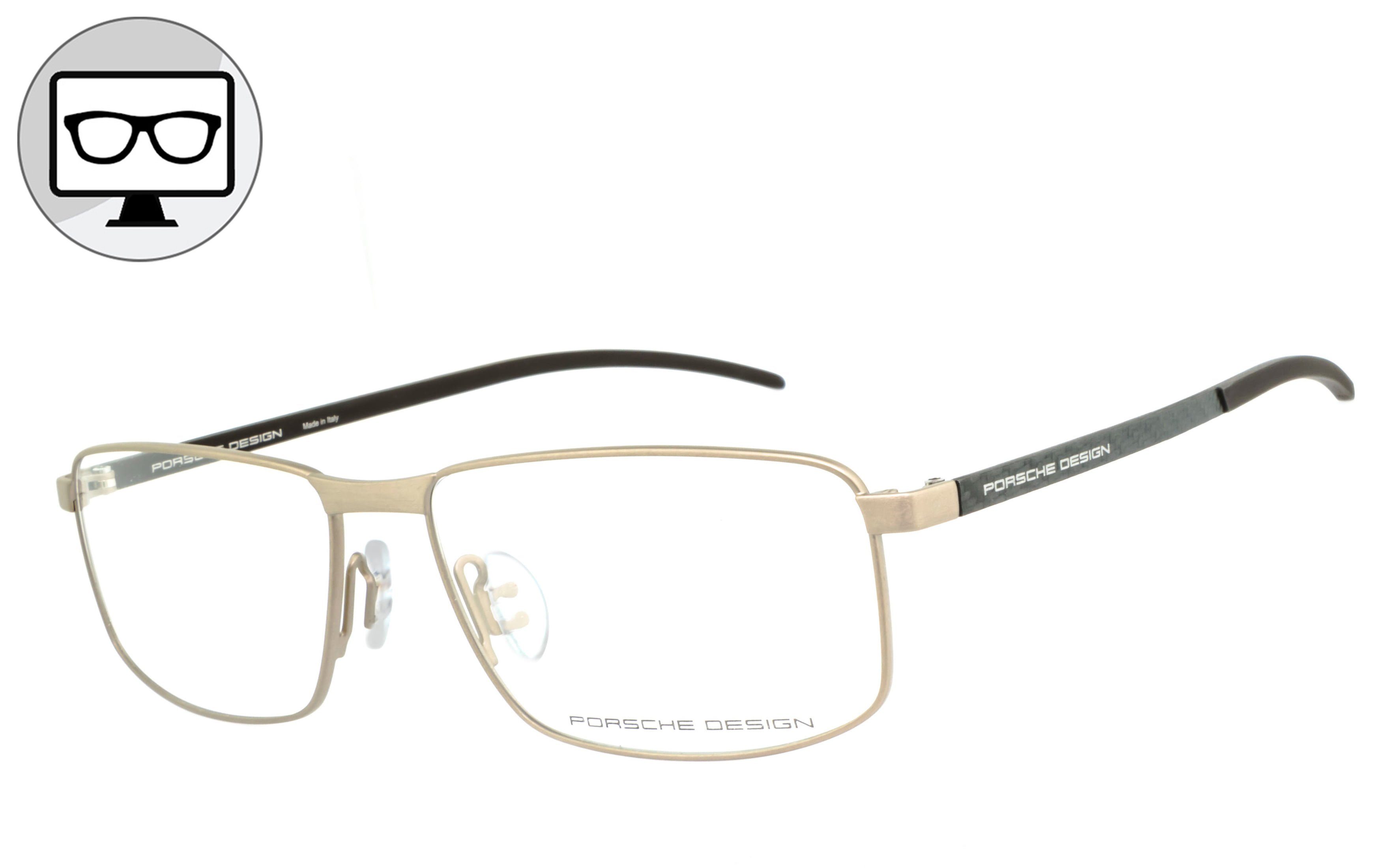 PORSCHE Design Brille Blaulichtfilter Brille, Blaulicht Brille, Bildschirmbrille, Bürobrille, Gamingbrille, ohne Sehstärke