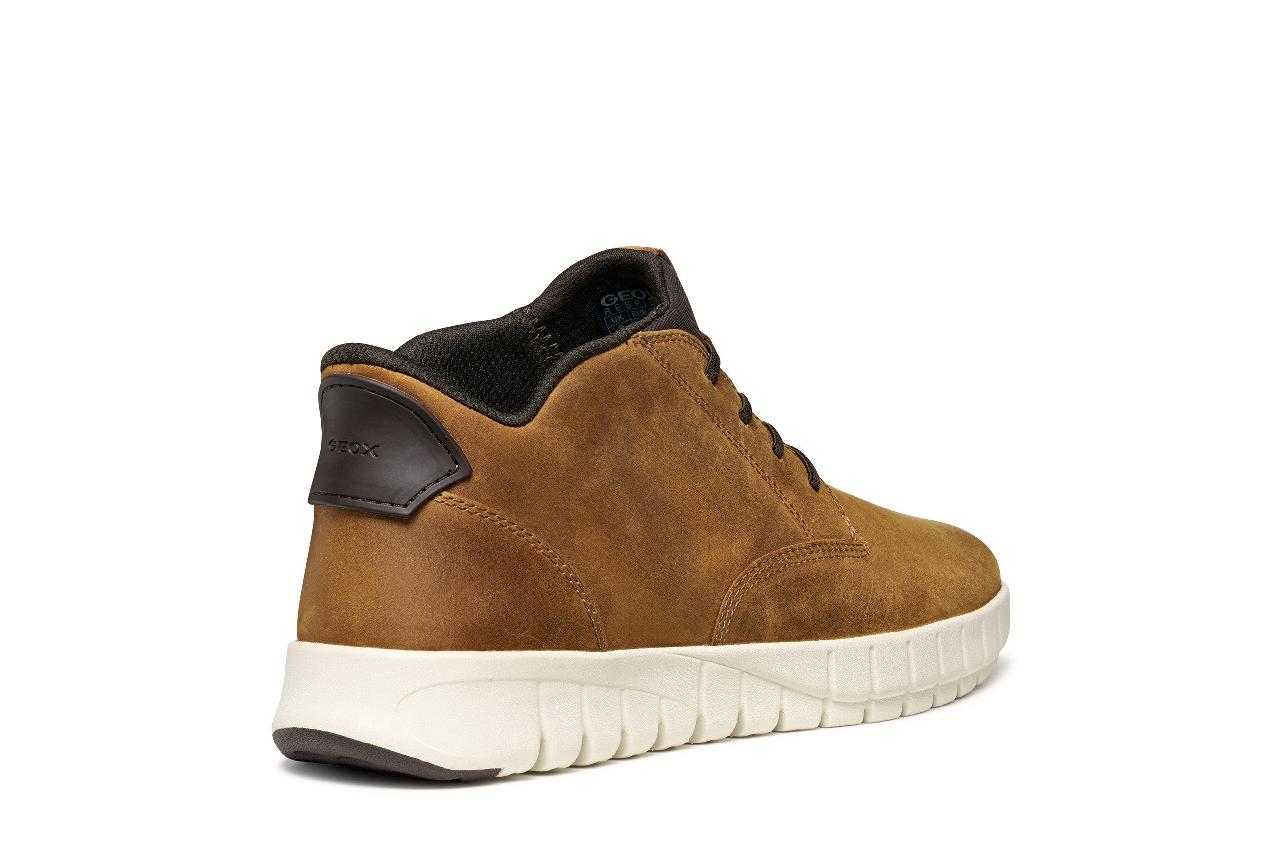 Geox U FLEXTRIDE PLUS Sneaker Schnürboots, Herbstboots mit dezenten Ziernähten
