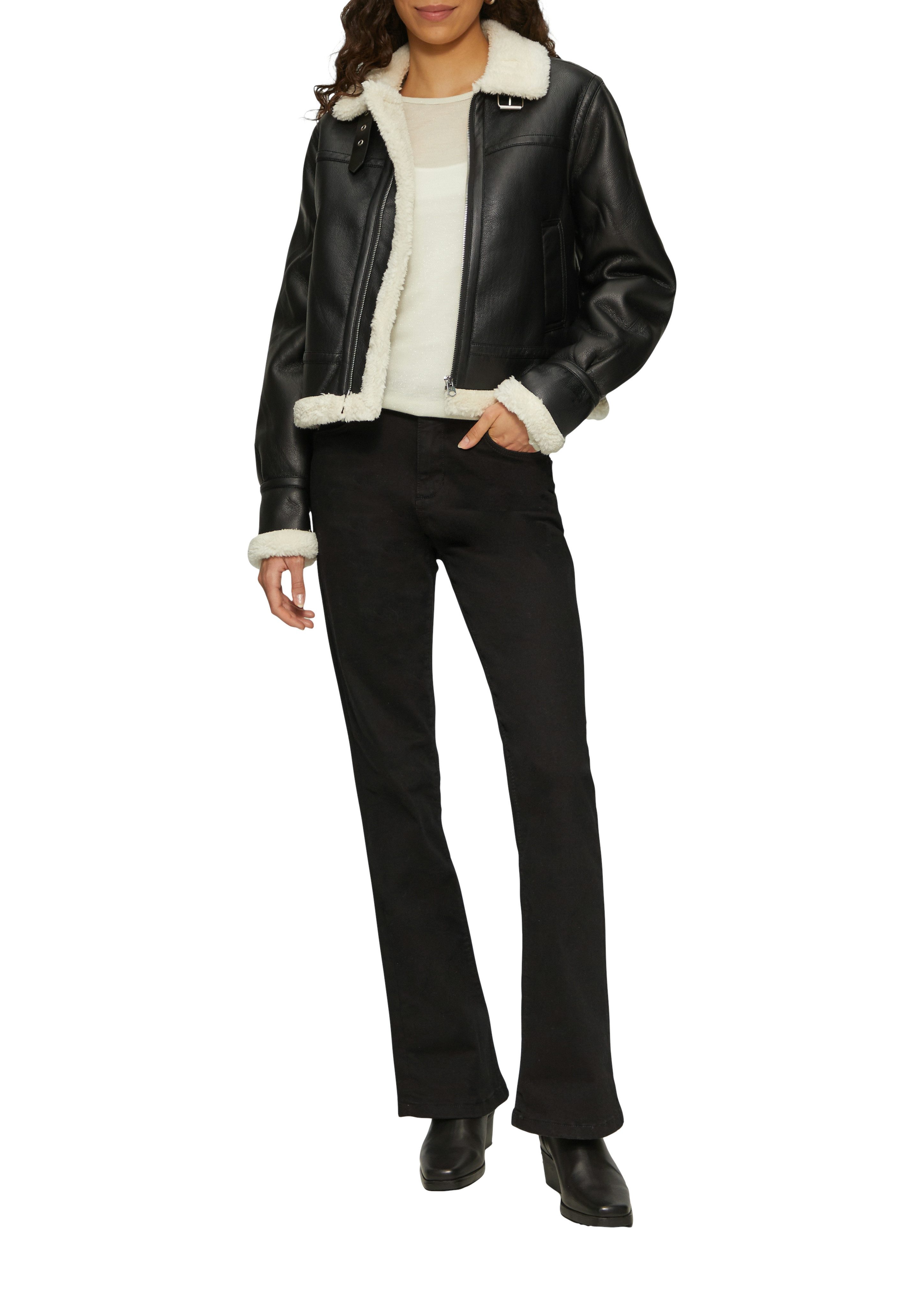 QS Longsleeve mit metallisierten Fasern günstig online kaufen