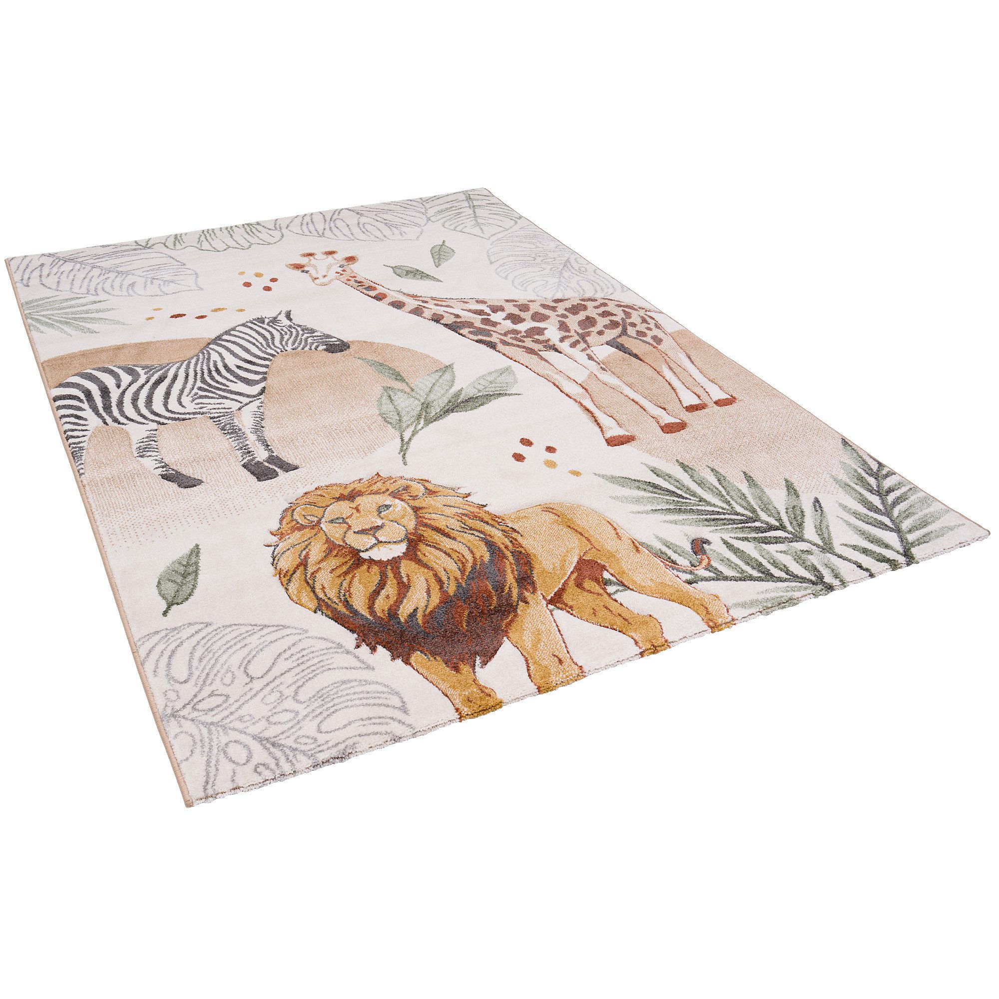 Pergamon Kinderteppich Kinder Teppich Maui Kids Giraffe Zebra Löwe, Rechteckig, Höhe: 13 mm – Bild 5 von 5