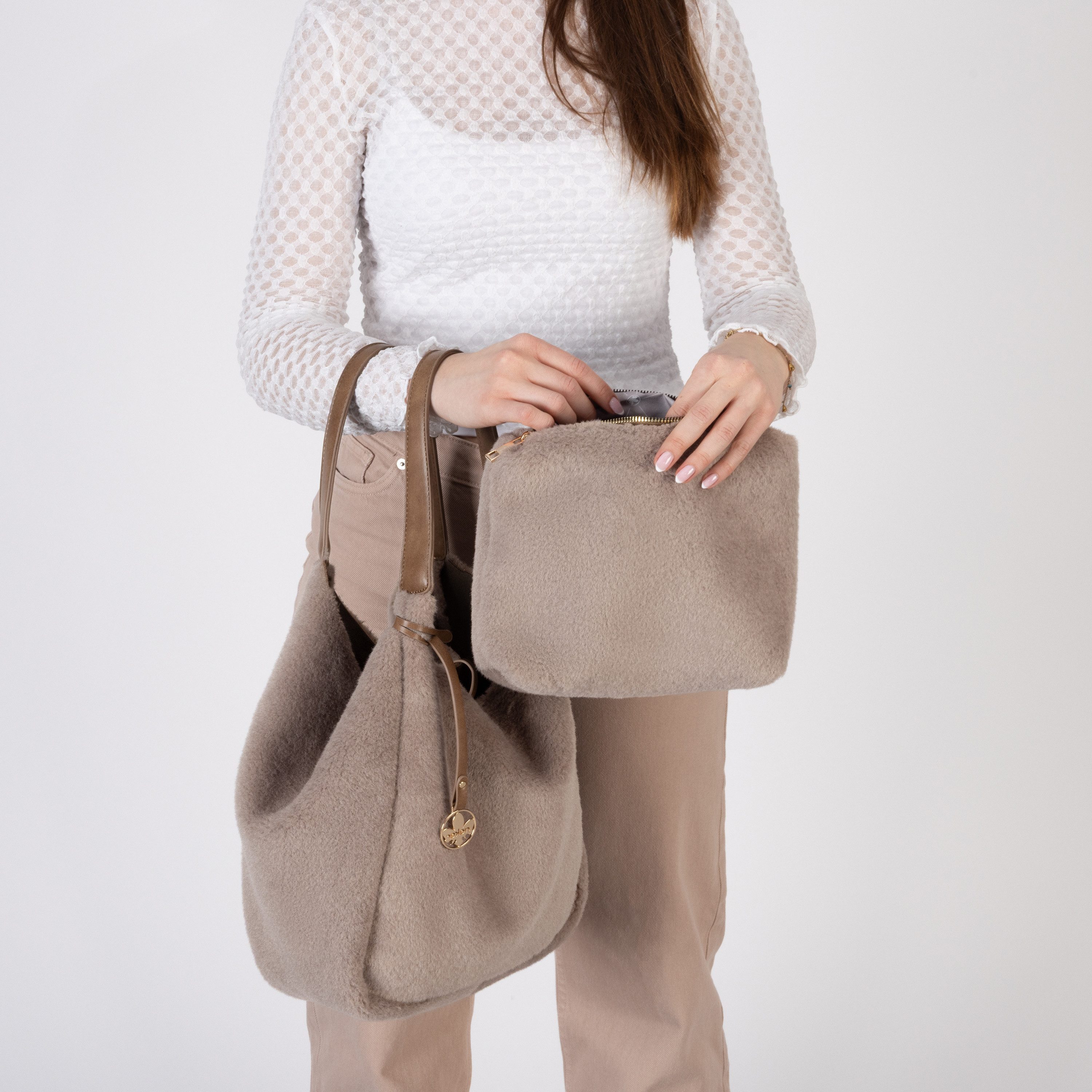Rieker Shopper (2-tlg), Umhängetasche mit herausnehmbarer Innentasche, 2 tlg.