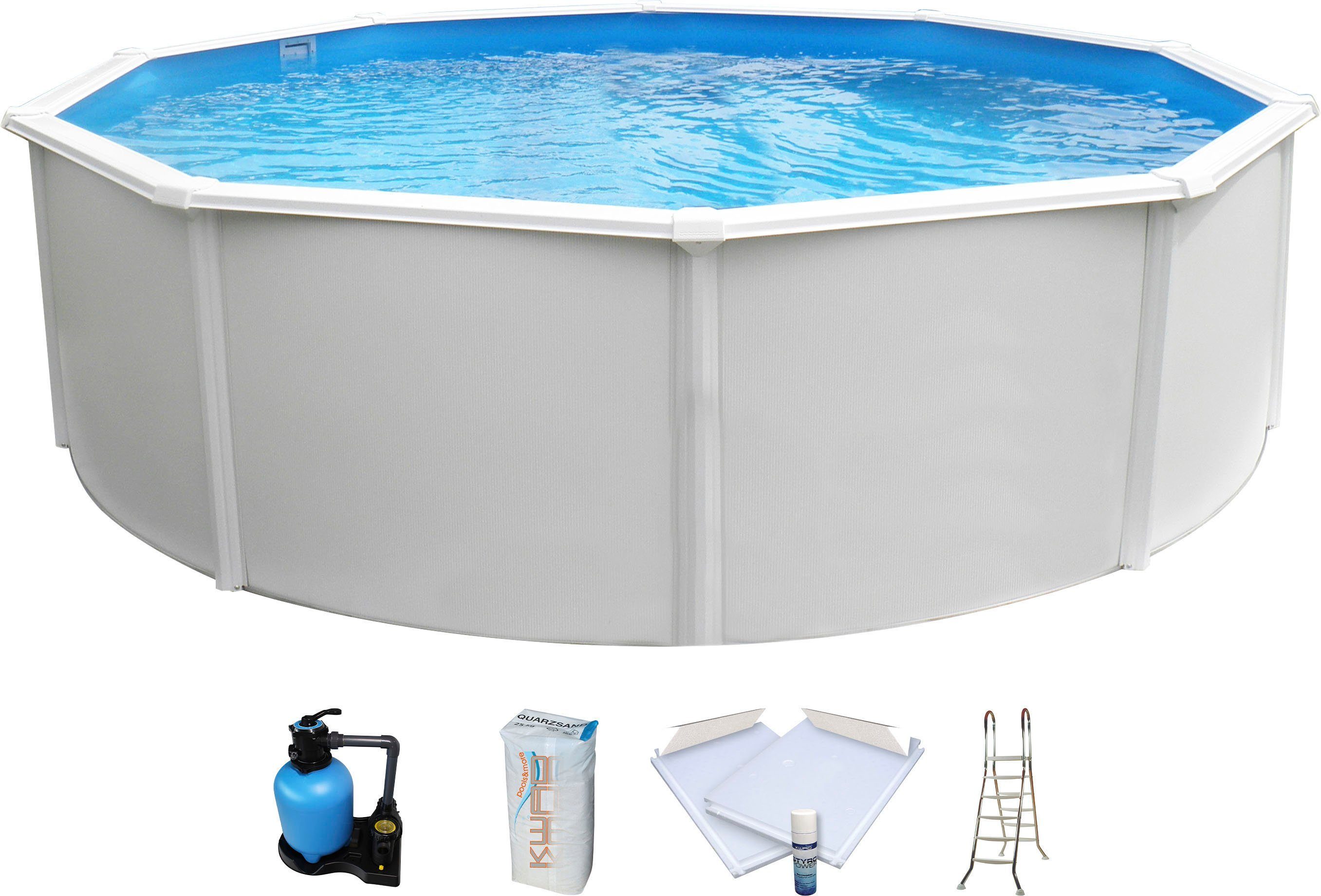 KWAD Rundpool »Supreme« all in Premium Folie (Set, 7-tlg), ØxH: 550x132cm, inkl. Bodenisolationsset