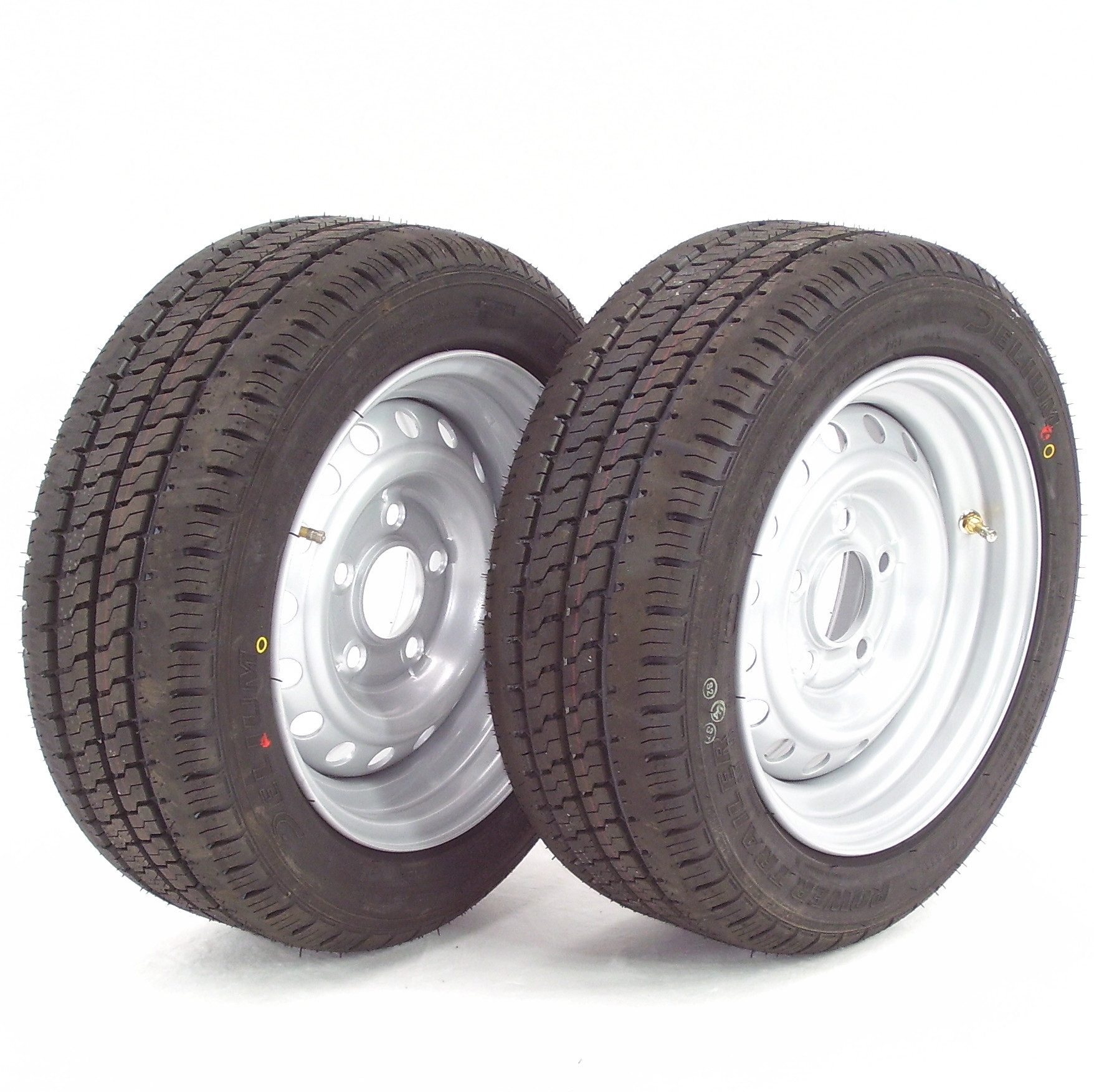 Apex Anhänger 2x Kompl. Anhängerrad Reifen 195/50 R13 112x5 104/102N 900kg TB130, 1-tlg.