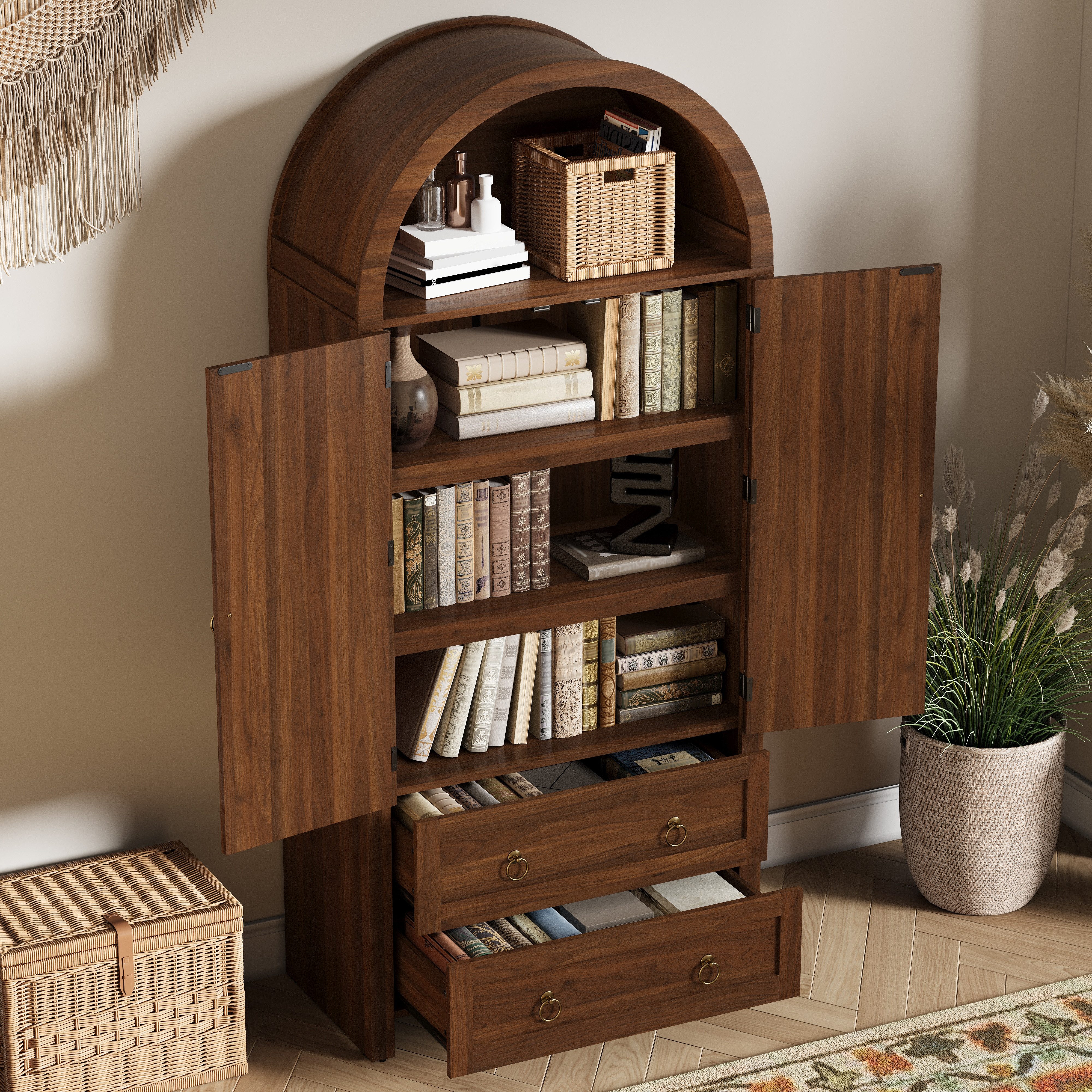 Highboard Vintage-Aufbewahrungsschrank Highboard für Wohn- und Schlafzimmer