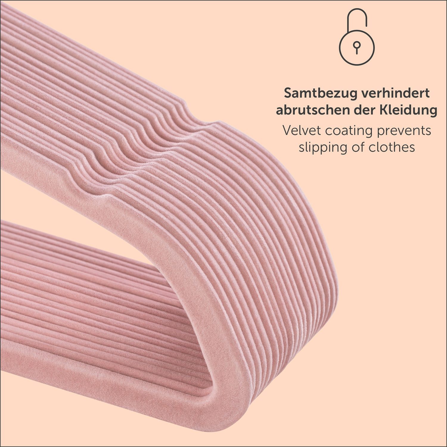 Blumtal Kleiderbügel Rutschfest - Samtoptik - Platzsparend, (100-tlg), Prem günstig online kaufen