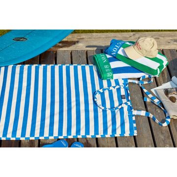 Lexington Reisebehälter LEXINGTON Strandmatte Striped Cotton Canvas White Blue (70x190)