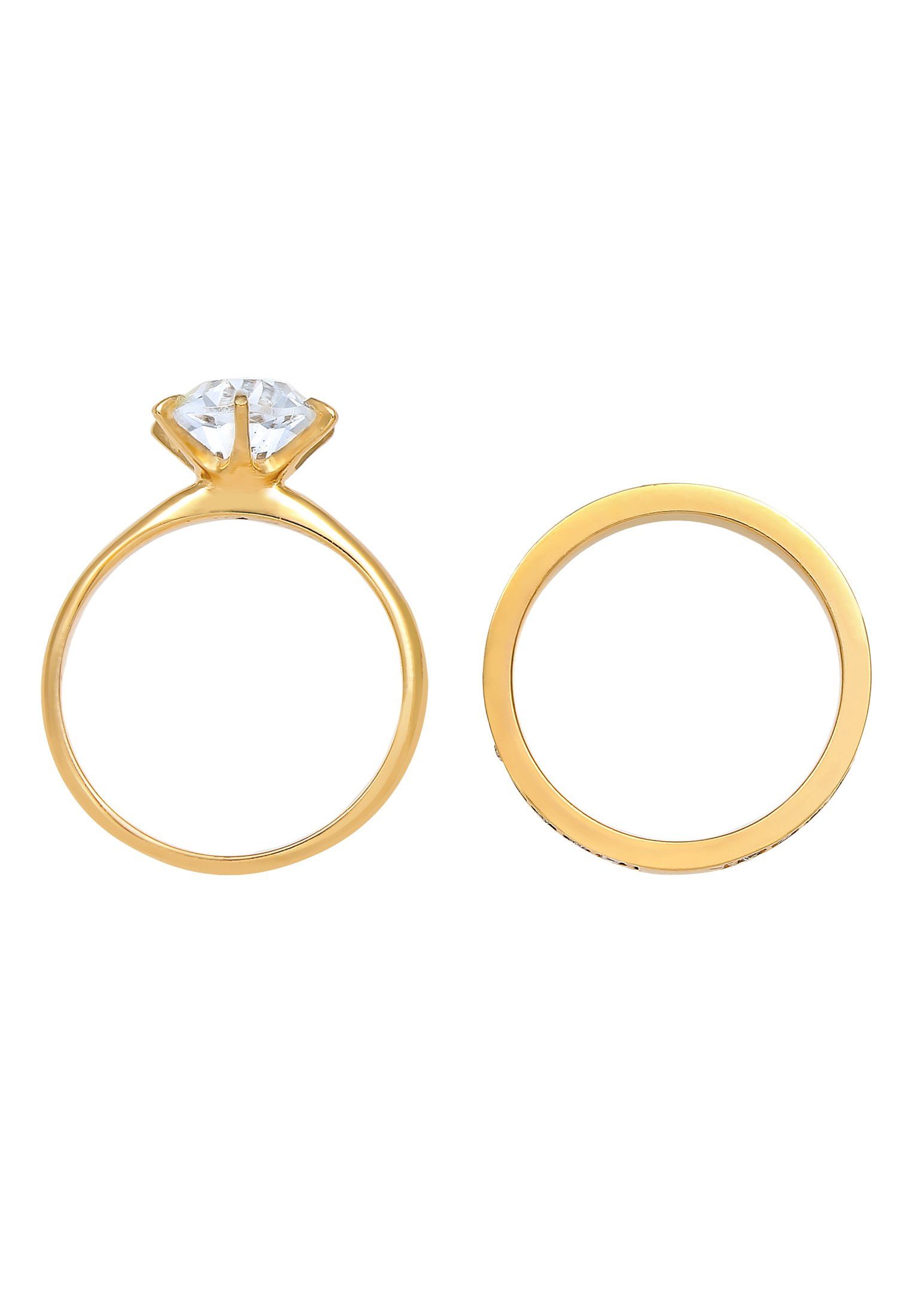 Elli Solitärring Eternity Set 925 Silber, mit Kristallen von Swarovski®