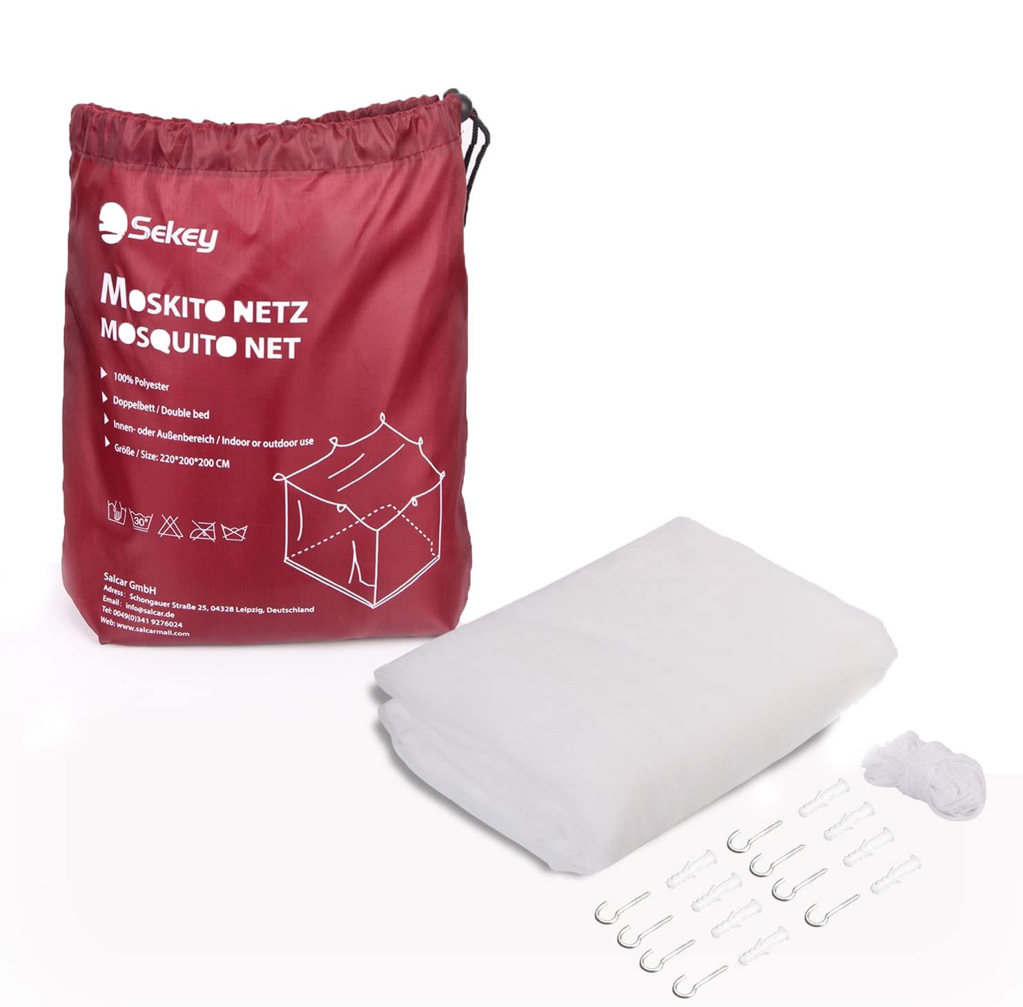 Sekey Moskitonetz Moskitonetz Bett Betthimmel Baby Baldachin Mückennetz Weiß, Insektenschutz Fliegengitter Fliegennetz Kinder für Bett und Reise