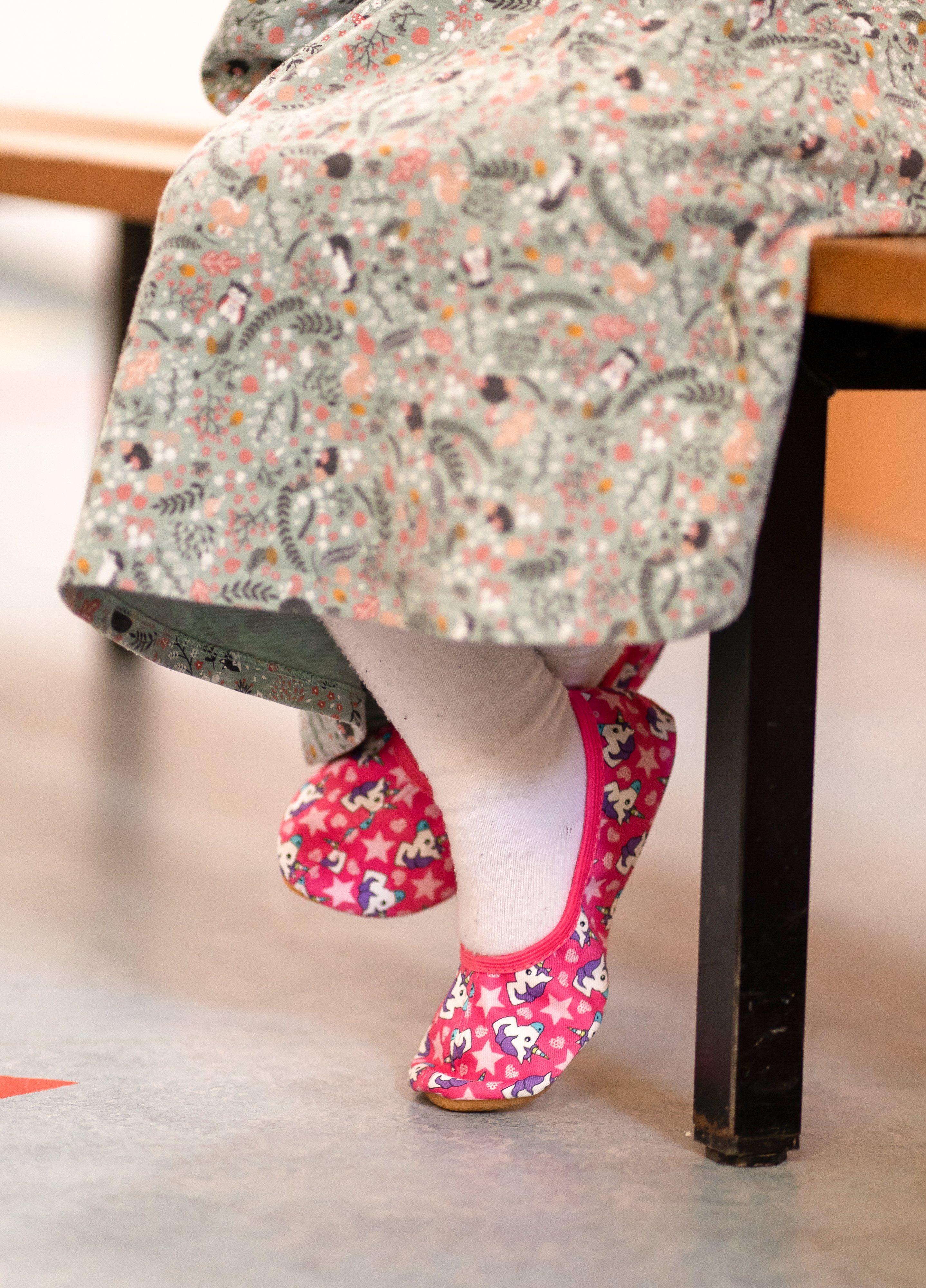 Beck Schläppchen Pink Horse Gymnastikschuh (MADE IN GERMANY) rutschfeste Laufsohle