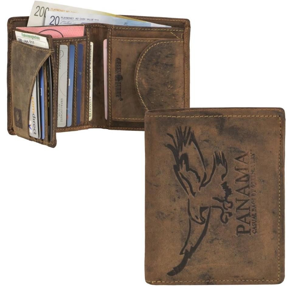 Greenburry Geldbörse Vintage, Portemonnaie, Lederbörse, Herrenbörse, Adlerprägung