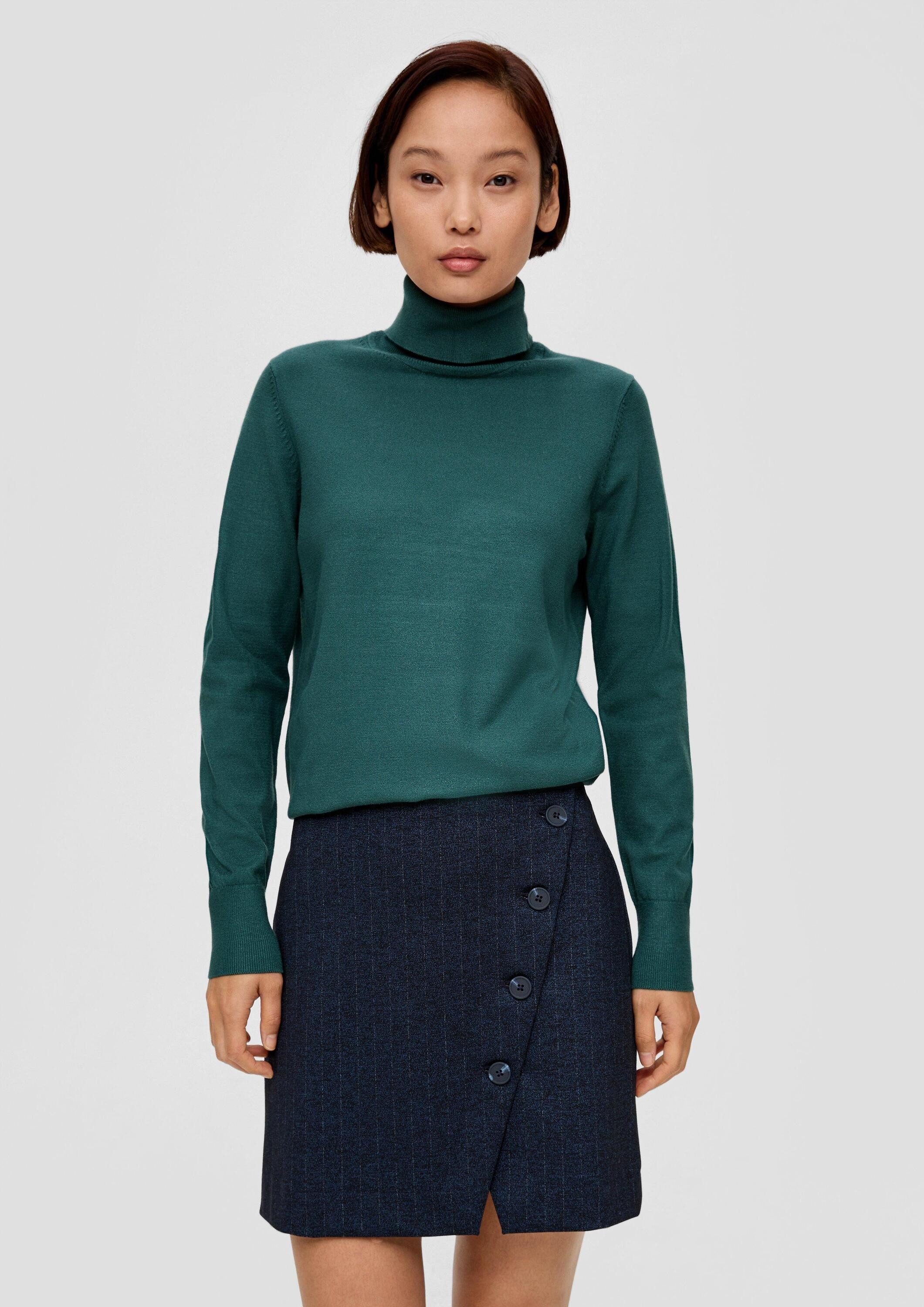 s.Oliver Longpullover Strickpullover Strickpullover aus Viskosemix günstig online kaufen