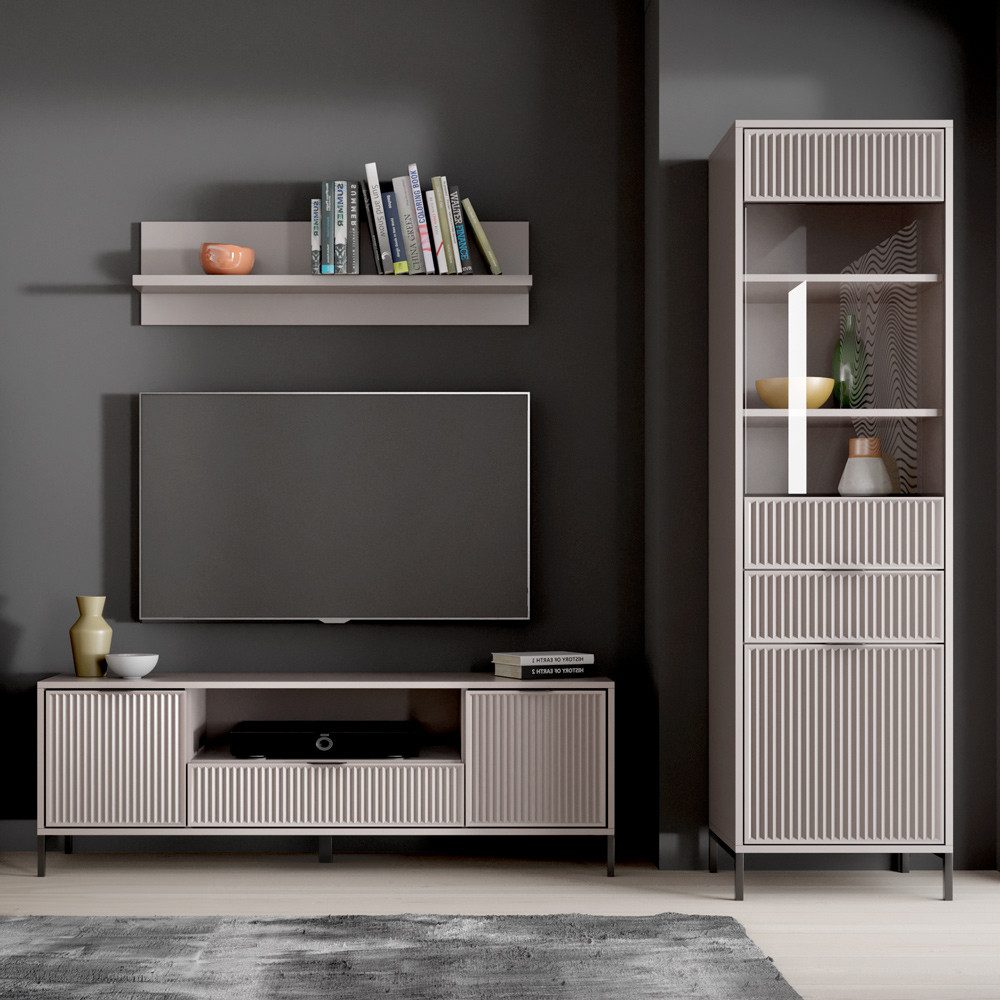 Lomadox Wandregal LAURO-161, Wandboard Kaschmir beige 120 cm Regalboard günstig online kaufen