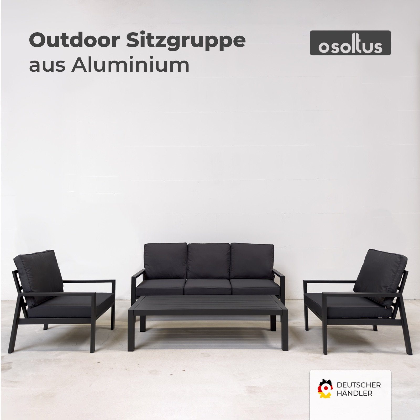 osoltus GartenloungeSet osoltus Alu Lounge Set GartenSet rostfrei