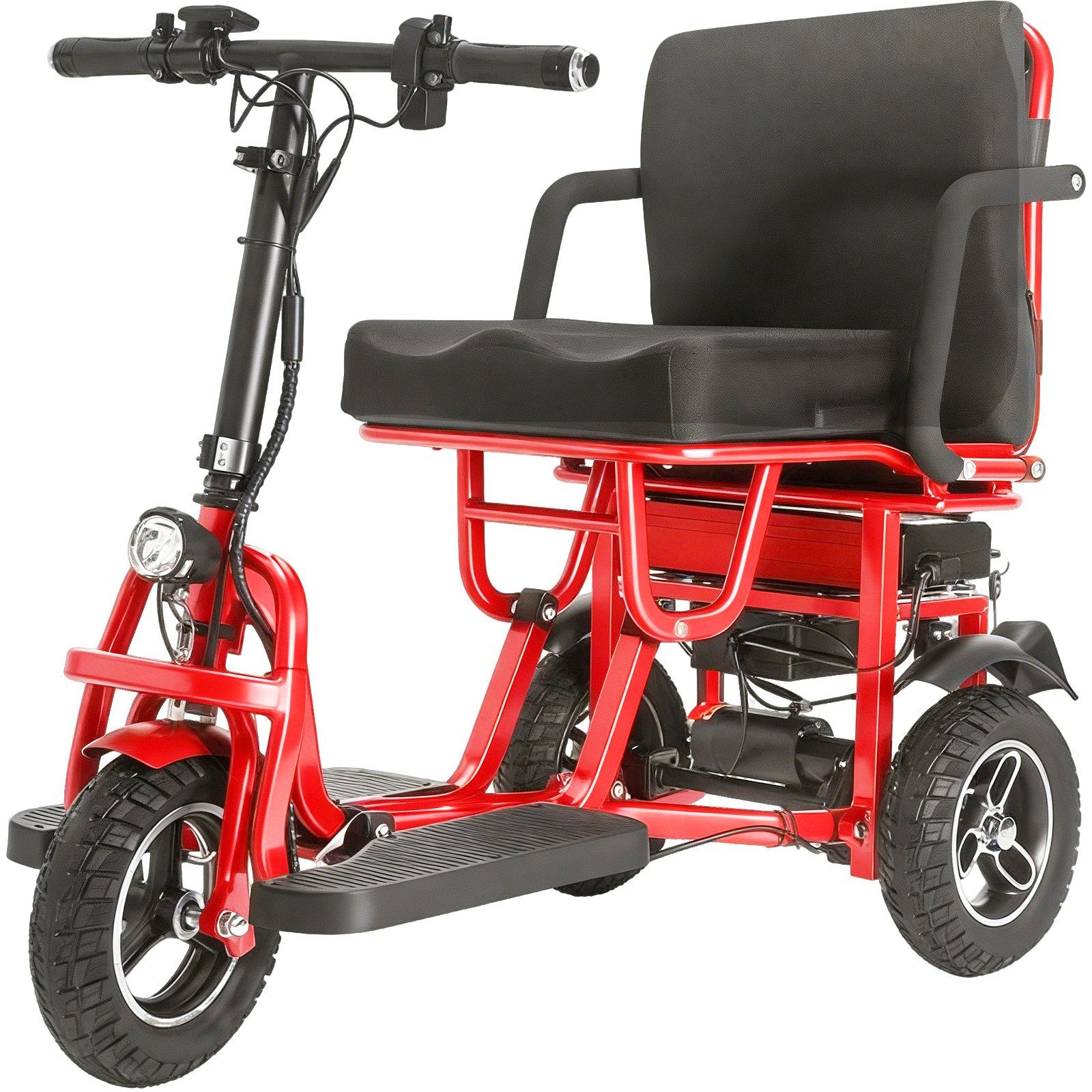 DOTMALL Elektrischer Rollator 350W Faltbarer 3-Rad Elektromobil für Senioren 32km Akku 48V/10Ah