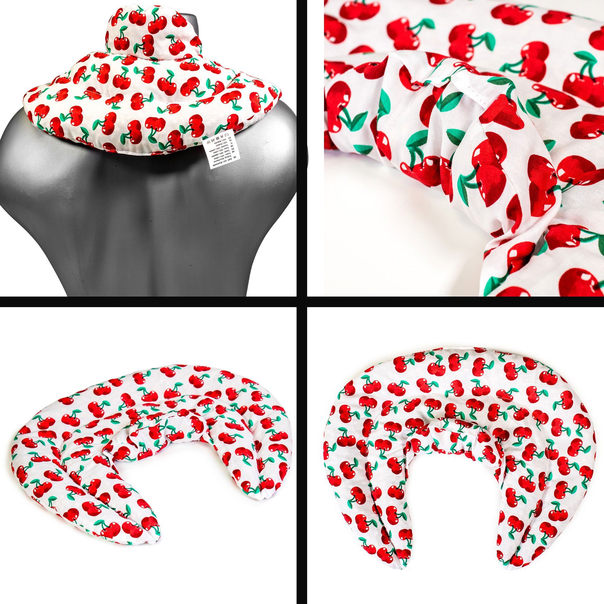 Giraffenland Грелки Nackenhörnchen mit Stehkragen Nackenkissen Грелки - Dinkelkissen, Грелки Mikrowelle/Backofen, Kältekissen Kühlschrank/Gefriertruhe