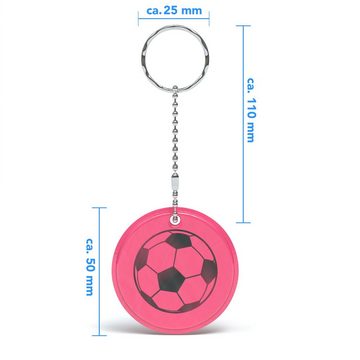 EAZY CASE Fahrradreflektor 5x Sicherheitsanhänger für Kinder Fußball, Rückstrahler Kind Jacken Reflektoren Schulranzen Leuchten Fußball Pink