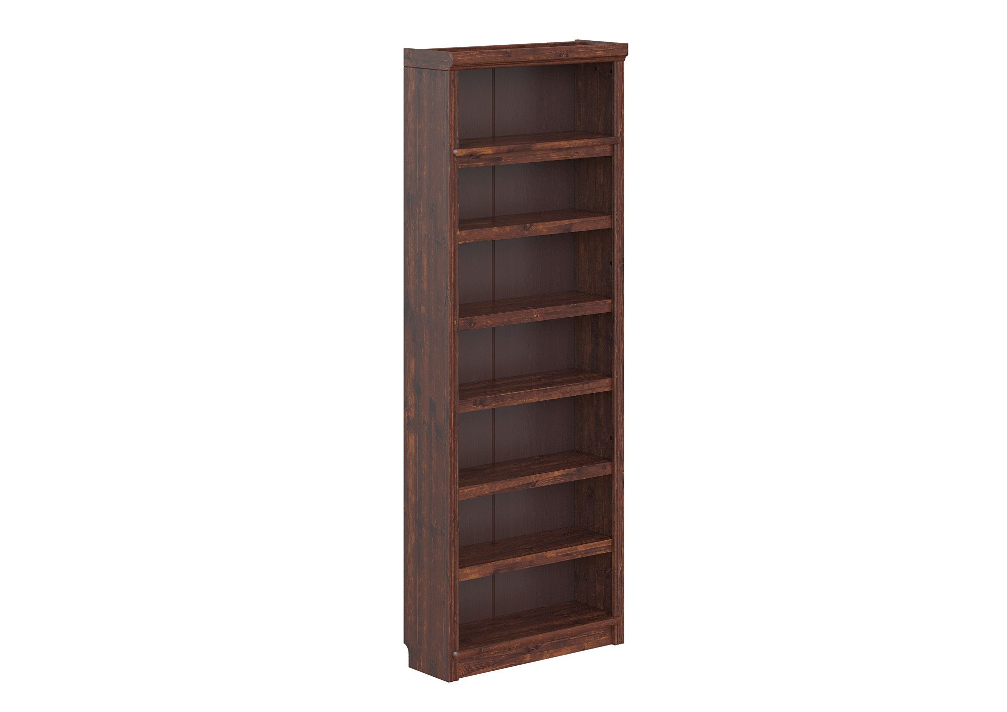OTTO home Bibliothek Soeren - 7-tlg. Set: mit 1 Regal B 80 cm., 1 Regal B 40 cm, 1 Eckregal, Set 7-tlg., Inkl. 1 Vitrine,2 gerundeten Abschlussregalen und 1 Holzleiter,H220 cm