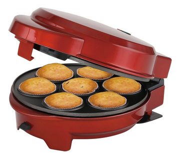 EPIQ Donut-Maker 3in1 Donut Muffin und Popcake-Maker 3 wechselbare Backplatten Rot, 700 W