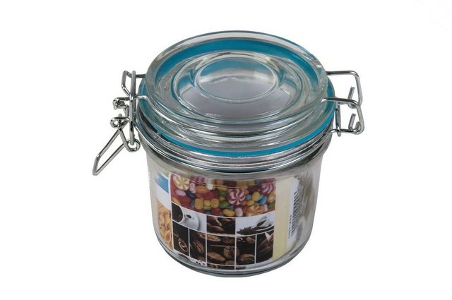 BURI Vorratsdose “Drahtbügelglas 350ml Einmachgläser Einweckglas Vorratsglas Marmeladengläser”, Glas