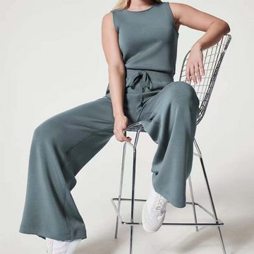 FIDDY Jumpsuit Damen Sommer- Latzhose Damen Arbeitshose, Rundhals Bequeme Lässig